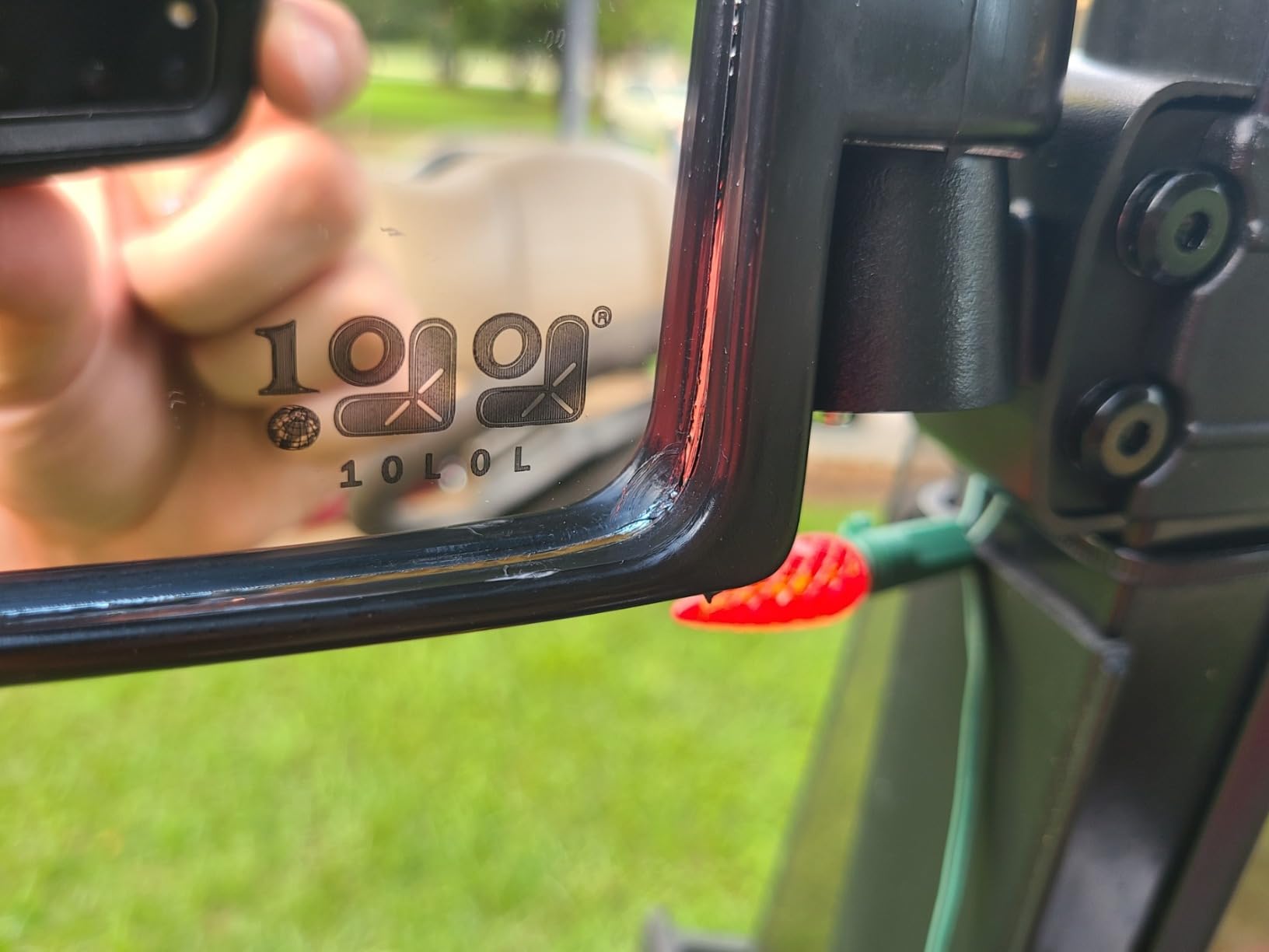 10L0L Golf Cart Mirrors No Drilling for Golf Cart Club Car EZGO and Other | 180 Degree Rotation & Foldable-HD Shatterproof Glass Mirrors, No Drilling Side Mirror & Rear View Mirror Kit customer photo 1