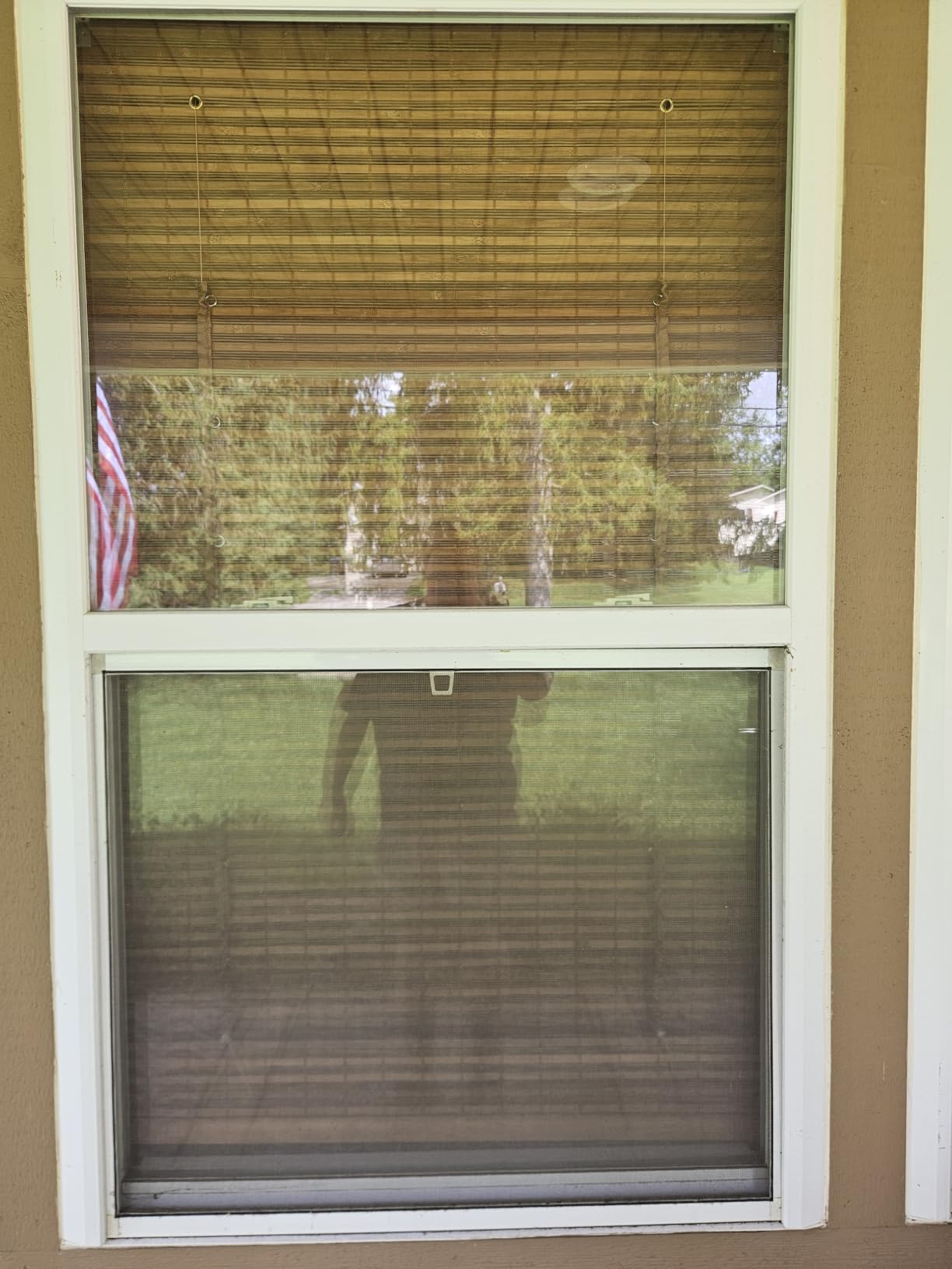 CHICOLOGY Cordless Bamboo Roman Shade, Light Filtering, Squirrel 47