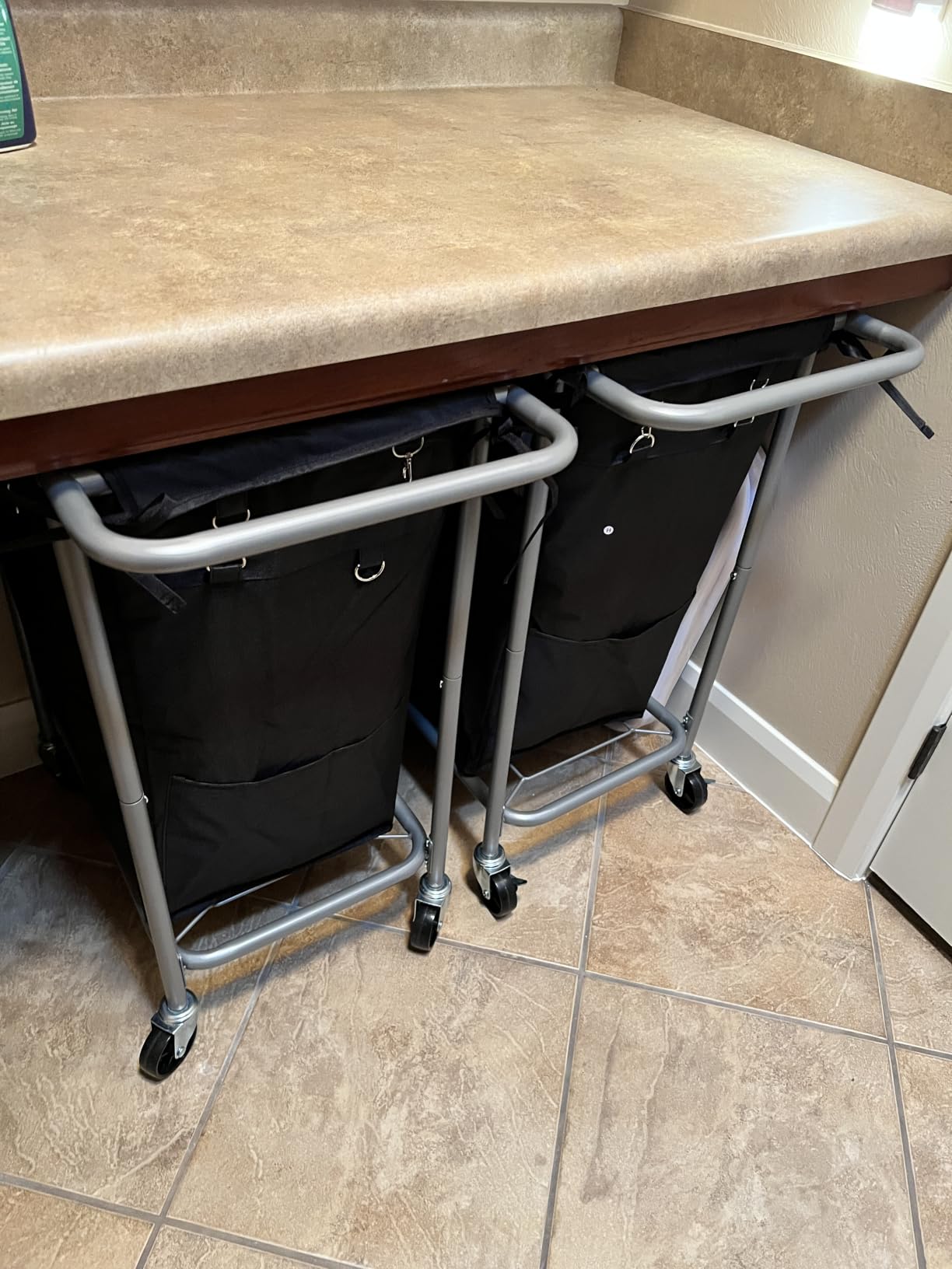 SONGMICS Laundry Basket with Wheels, 3-Section, 52.7 Gallons (199.5 L) customer photo 1