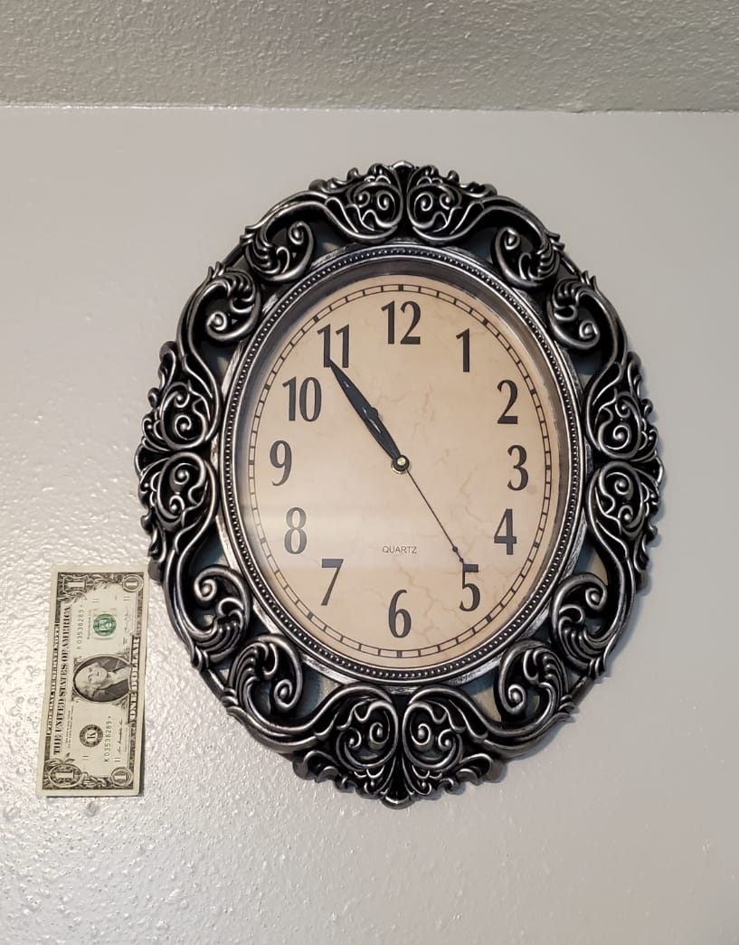 Lafocuse 12 Inch Brown Kitchen Farmhouse Wall Clocks Battery Operated customer photo 2
