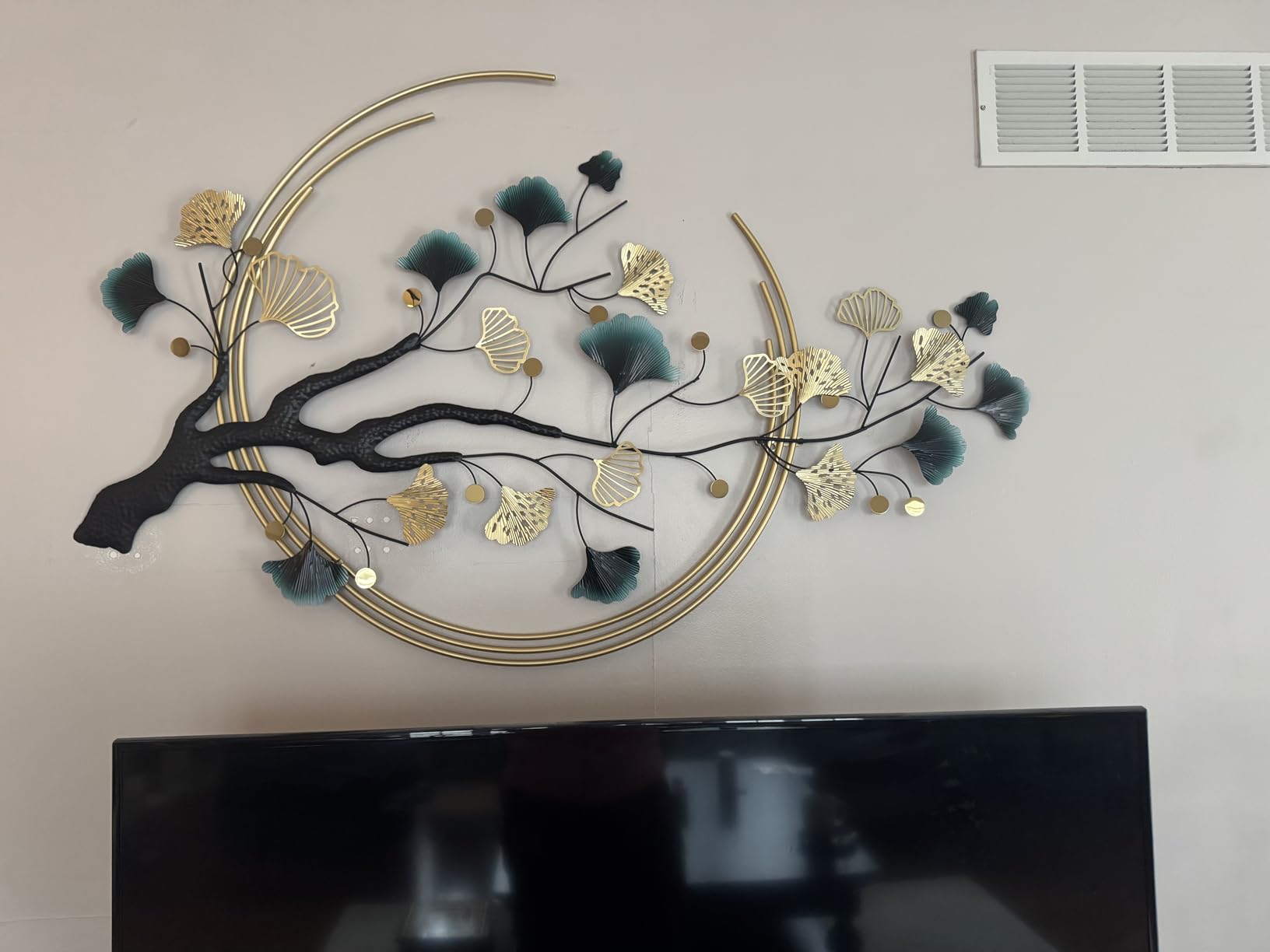 QXSXKJ 3D Metal Wall Art Decor, 59x32 Large Modern Wall Sculpture customer photo 1
