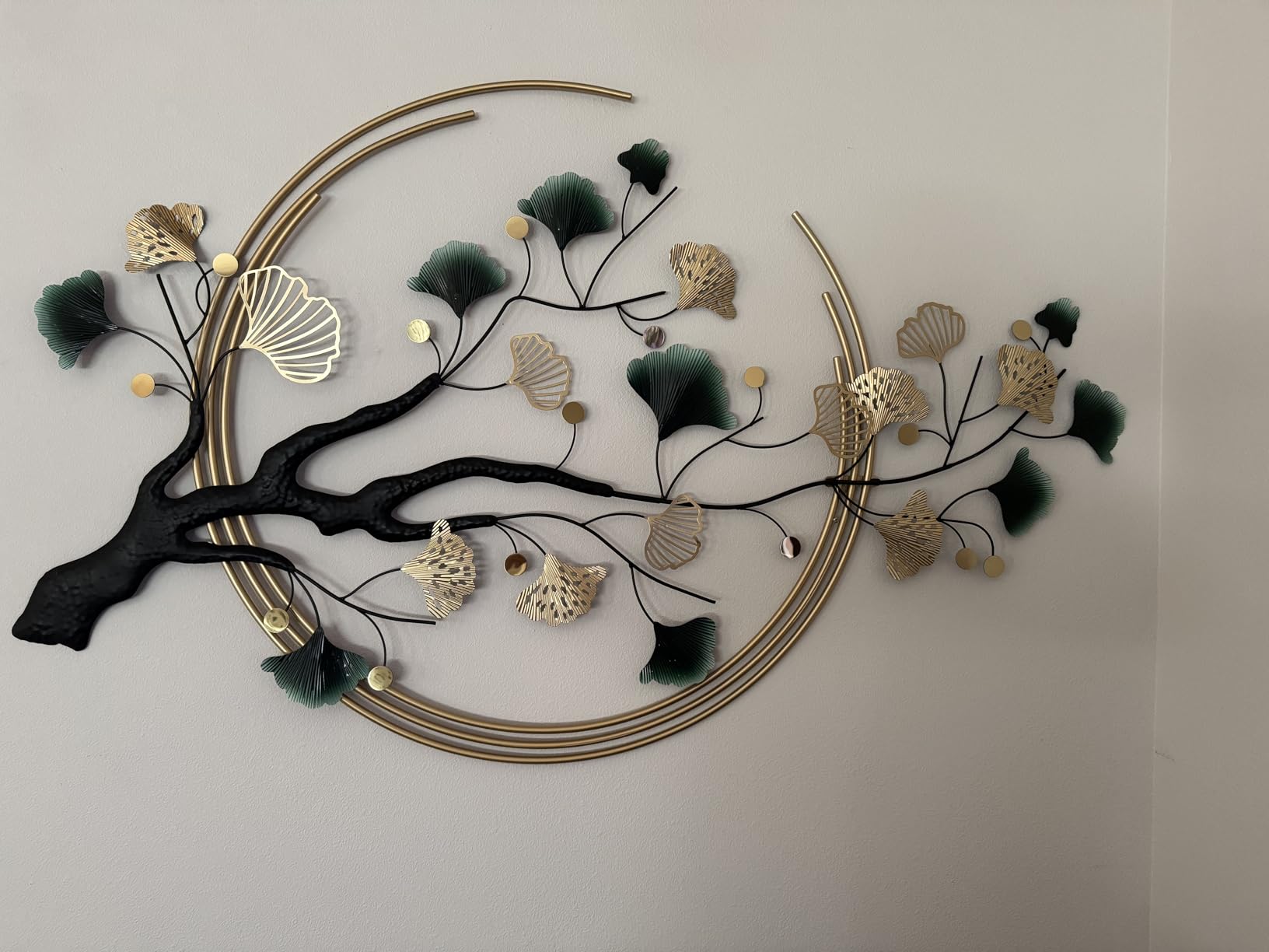 QXSXKJ 3D Metal Wall Art Decor, 59x32 Large Modern Wall Sculpture customer photo 2