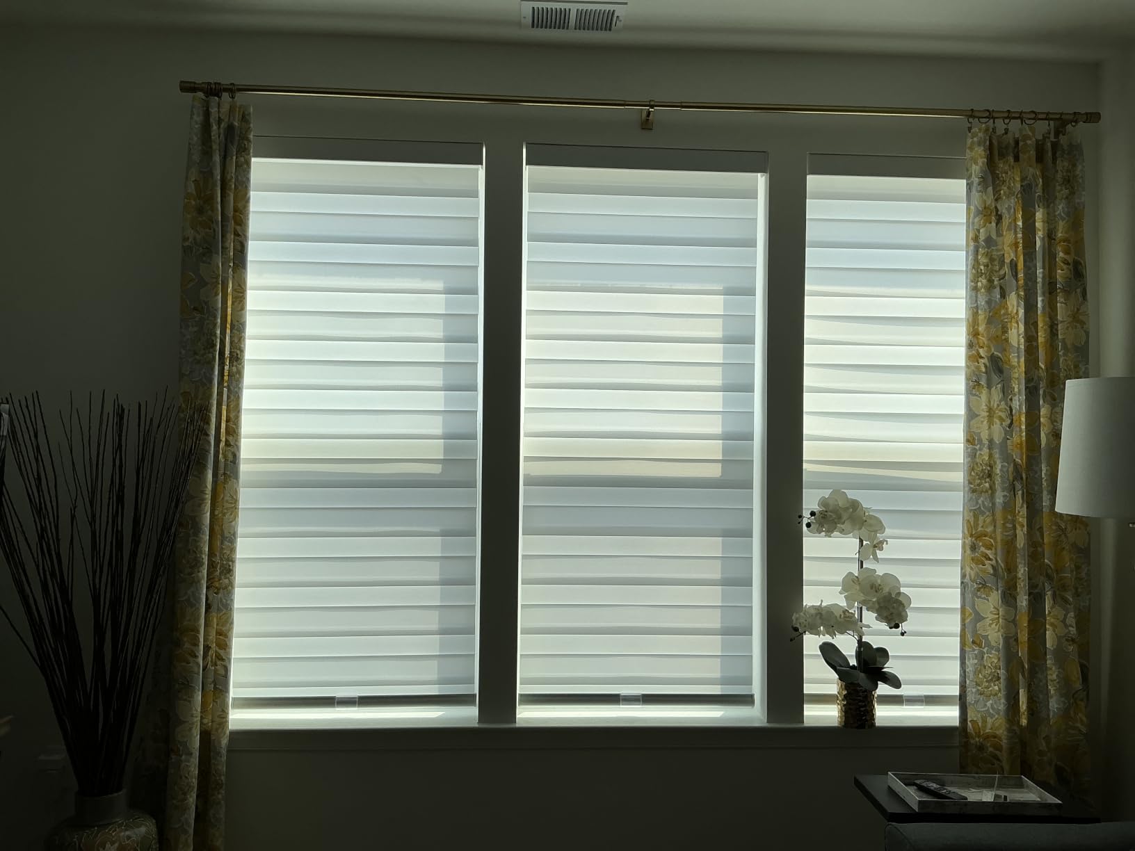 AOSKY Cordless Zebra Blinds for Indoor Windows, 34