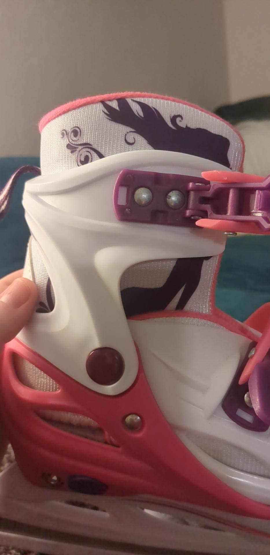 Xino Sports Adjustable Ice Skates - for Girls and Boys, Two Awesome Colors - Blue and Pink, Soft Padding and Reinforced Ankle Support, Fun to Skate! customer photo 1