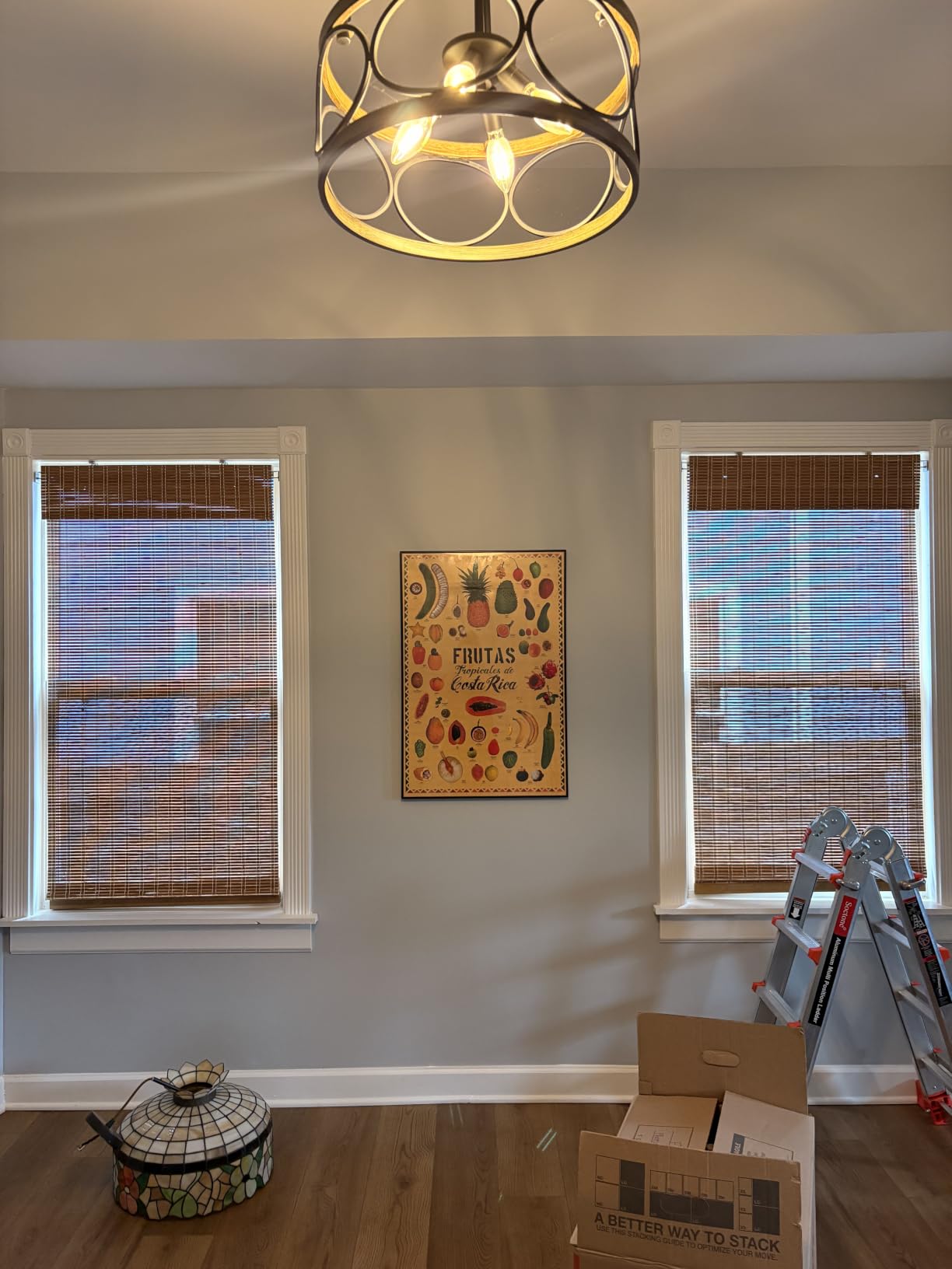 LazBlinds No Drill Cordless Bamboo Roman Shades, 28.5