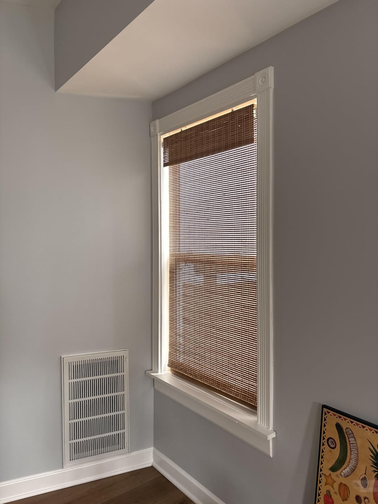 LazBlinds No Drill Cordless Bamboo Roman Shades, 28.5