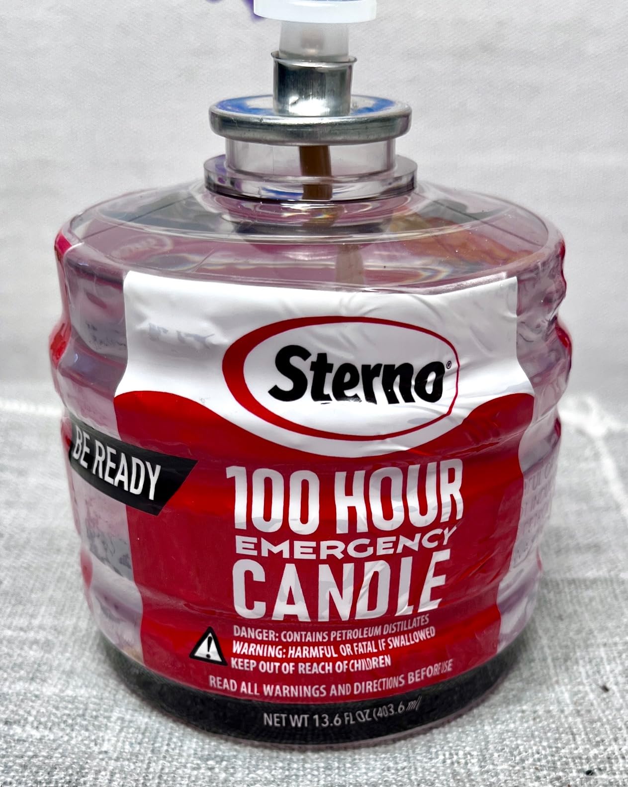 Sterno 100-Hour Emergency Candles, 6 Pack | Unscented, auto-extinguish if knocked over, weighted containers, no drips, premium liquid paraffin, indoor or outdoor customer photo 2