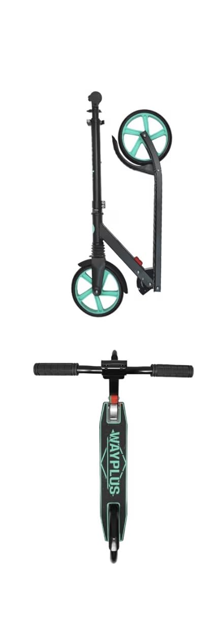 WAYPLUS Kick Scooter for Ages 6+,Kid,Teens & Adults.8 Big Wheels,240lb | One-button Fold, Lightweight, 4 Adjustable Height,Bearing ABEC9,20