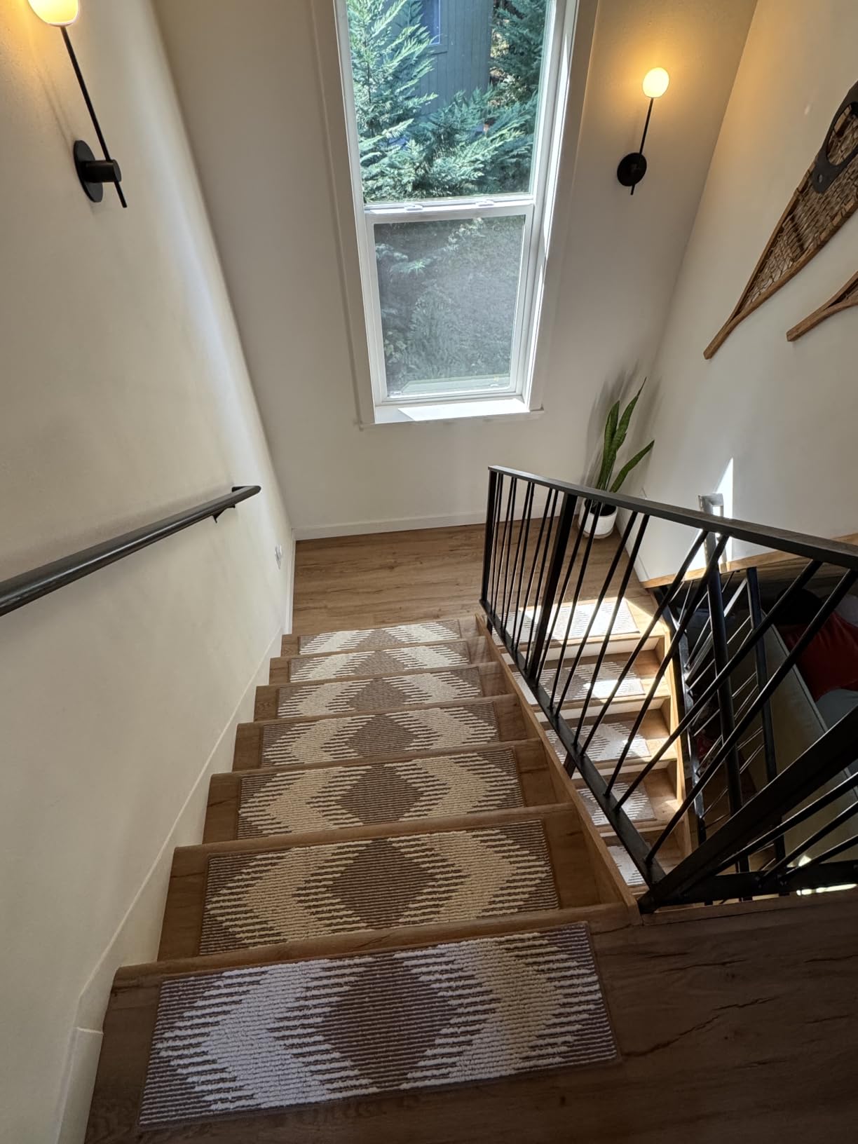 PADOOR 15PC Stair-Treads Non Slip, 3D Peel and Stick Stair Treads for Wooden Steps Indoor, Stair-Carpet Treads Washable Reusable Adhesive Stair-Runner Rugs for Kids and Dogs 8