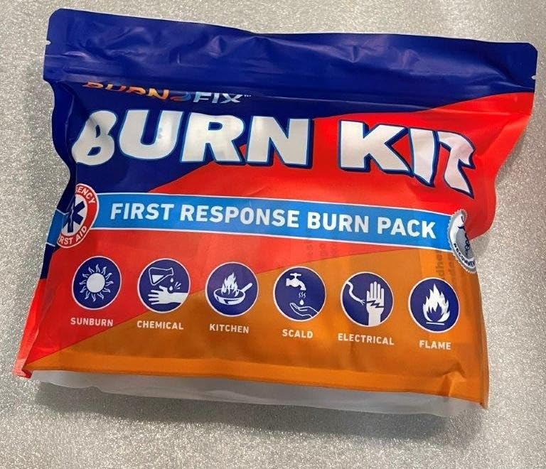 BurnFIX® Burn Kit First Aid Recommended by Doctors, Comprehensive 25pcs First Aid Kit Includes Burn Gel, Burn Dressing, Gloves, Scissors, Wipes for Quick Burn Relief - Sunburn, Electrical, Flame Burns customer photo 2