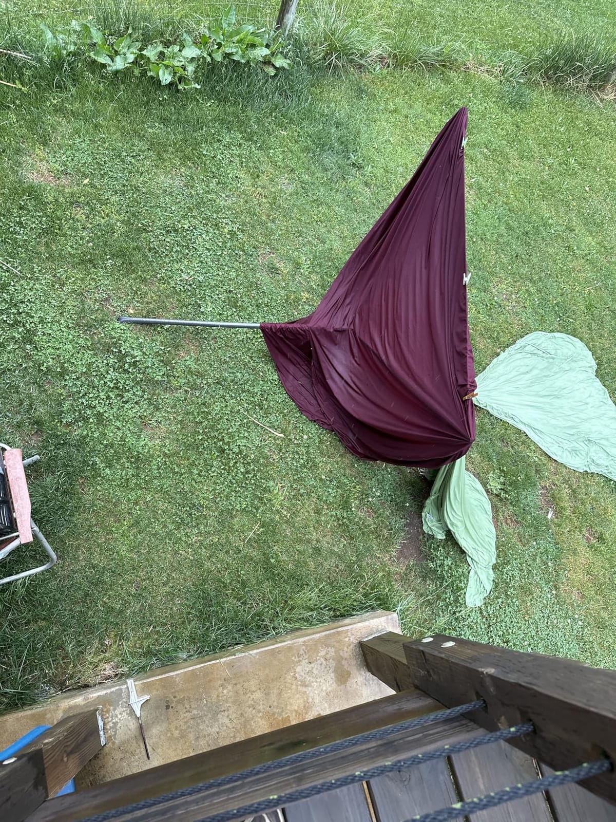 Heavy Duty Outdoor Umbrella Clothesline,12 Lines with 165 Feet Drying Space customer photo 1