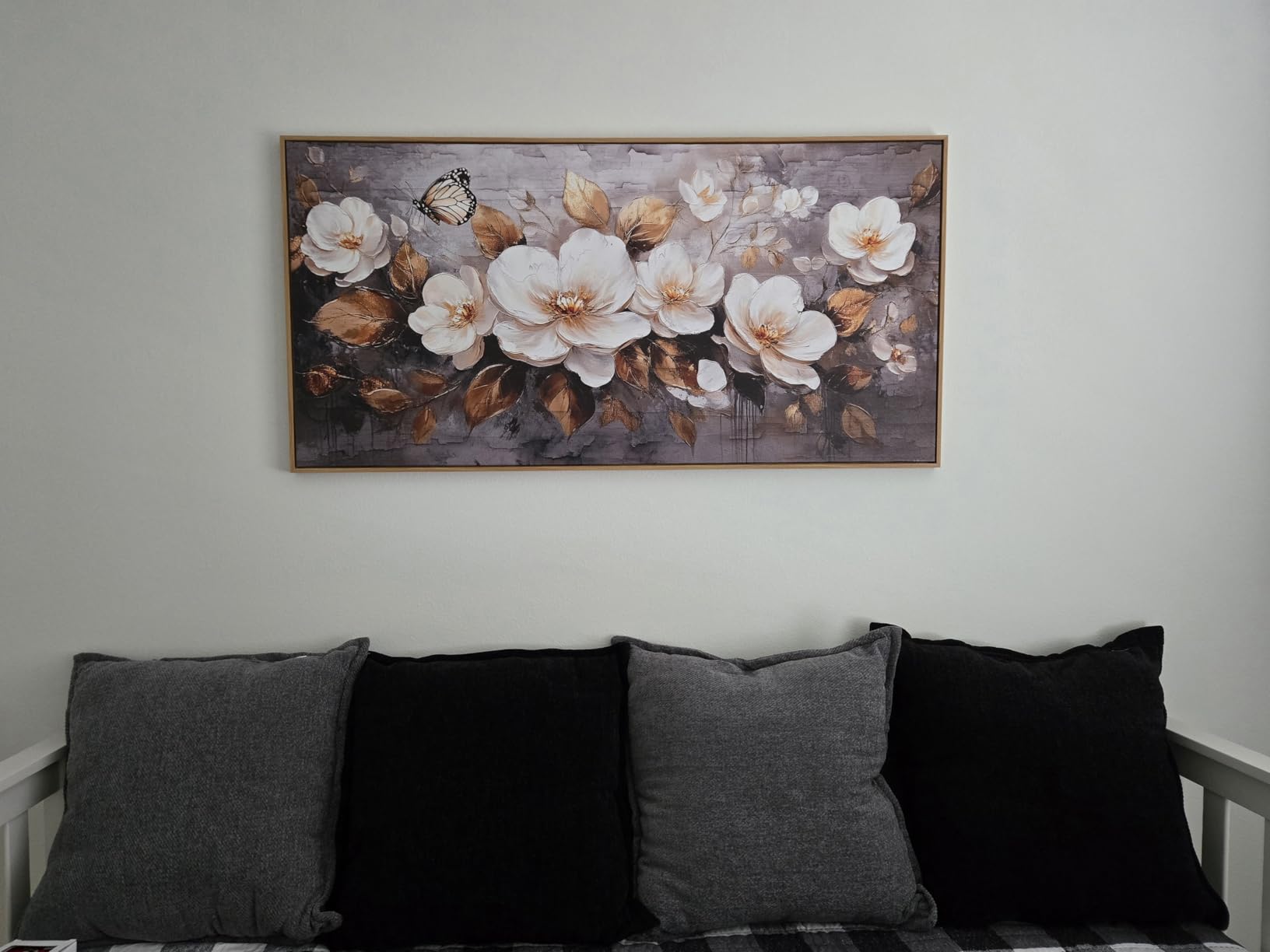 FUHAIHUA Wood Framed Canvas Wall Art For Living Room Large Wall Decor For Office Bedroom Decorations Sunset Landscape Pictures Farmhouse Painting Artwork Room Wall Mural Aesthetic Home Decor 30x60 In customer photo 1