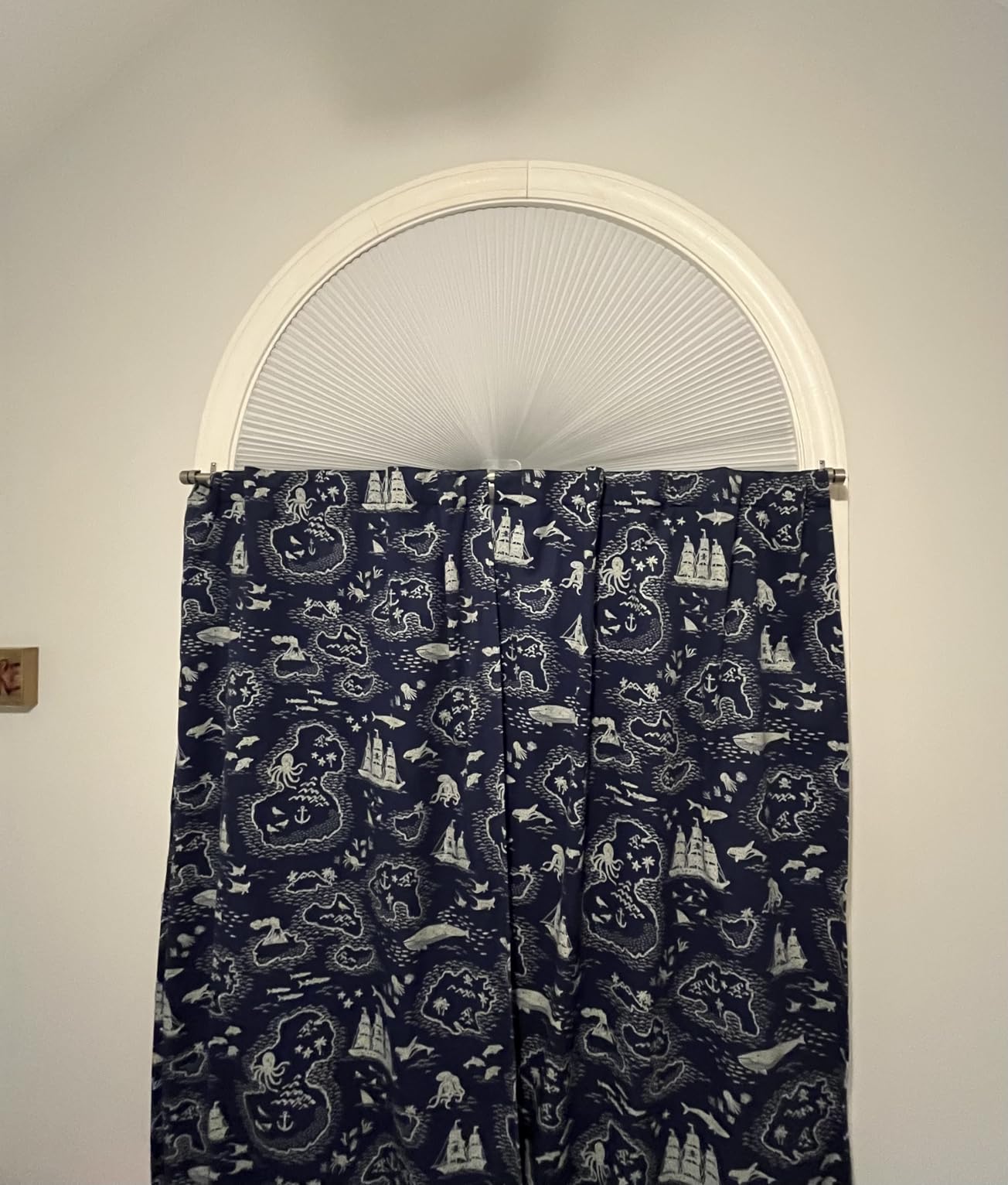 Changshade Arch Window Shades Blackout,Half Moon(Radius:36