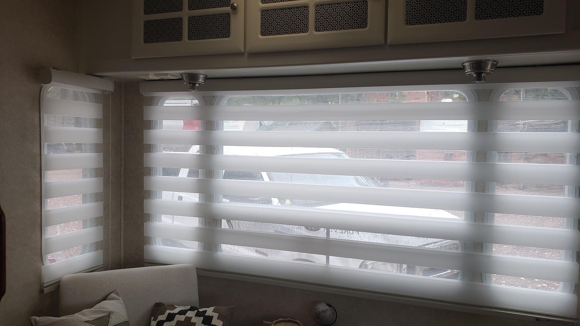 Foiresoft Zebra Blinds Custom Size Day Night Dual Layer [Basic,White] customer photo 1