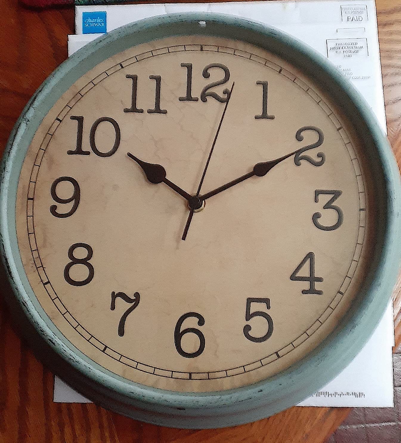 Wall Clock 9 Inch Vintage Decorative Battery Operated Silent Bronze customer photo 1