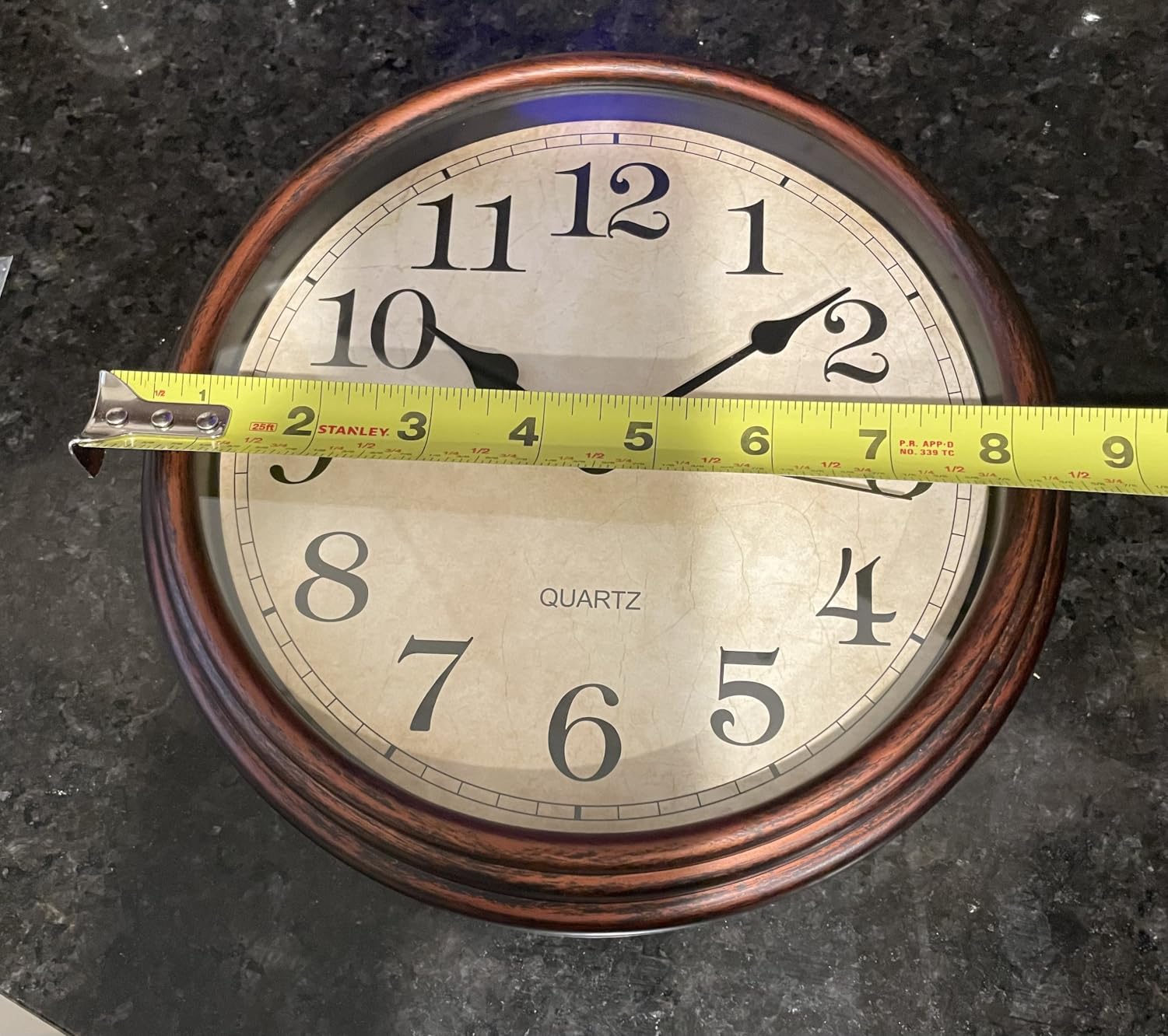 Wall Clock 9 Inch Vintage Decorative Battery Operated Silent Bronze customer photo 2