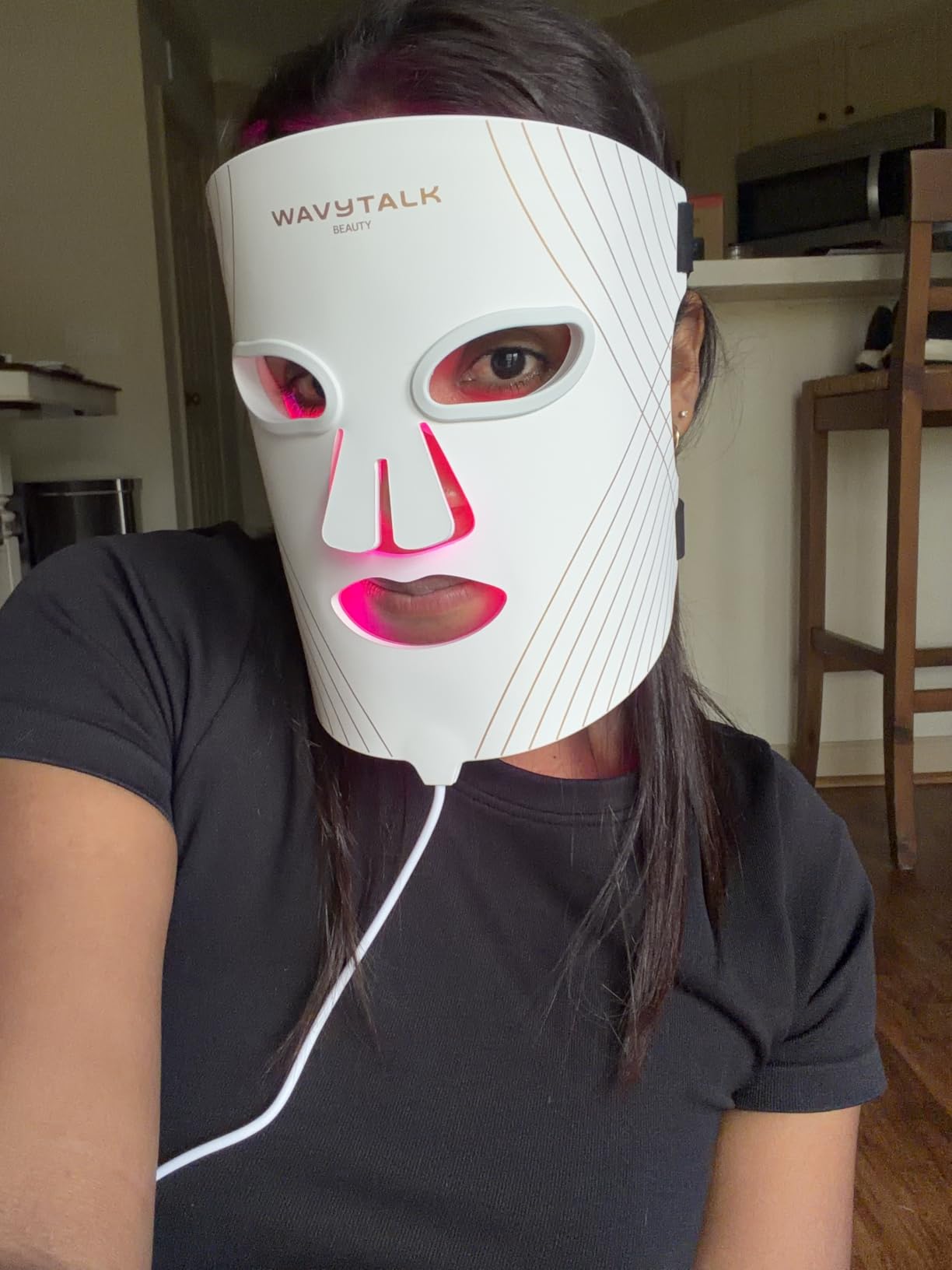 wavytalk Red Light Therapy Mask for Face, Glow Time LED Face Mask 850nm NIR | For Fine Lines, Acne & Skin Rejuvenation | 456 LED Chips, 3 Modes, Clinically Tested & FDA-Cleared customer photo 1