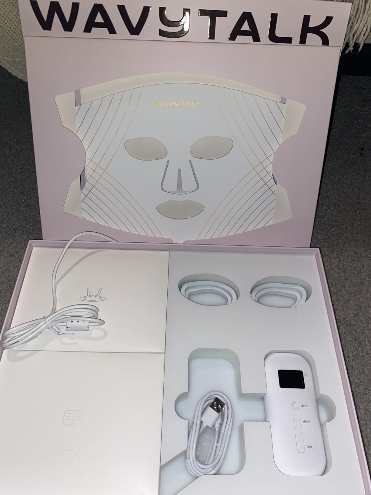 wavytalk Red Light Therapy Mask for Face, Glow Time LED Face Mask 850nm NIR | For Fine Lines, Acne & Skin Rejuvenation | 456 LED Chips, 3 Modes, Clinically Tested & FDA-Cleared customer photo 2
