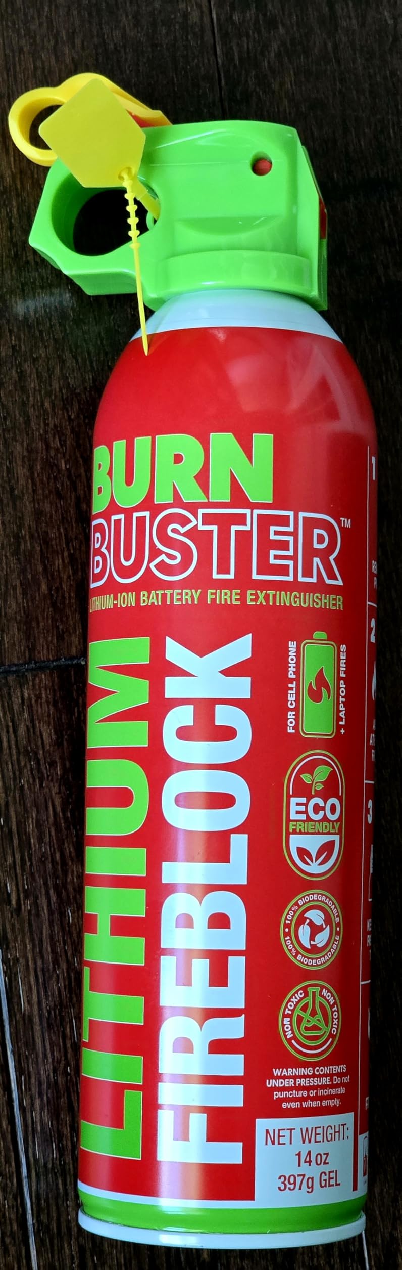 Lithium-Ion Fire Extinguishing Gel 1-Pack - Battery Fire Suppression Gel for Electronics, Stops Thermal Runaway, Non-Toxic, Eco-Friendly, 14oz Canister, Made in USA customer photo 2