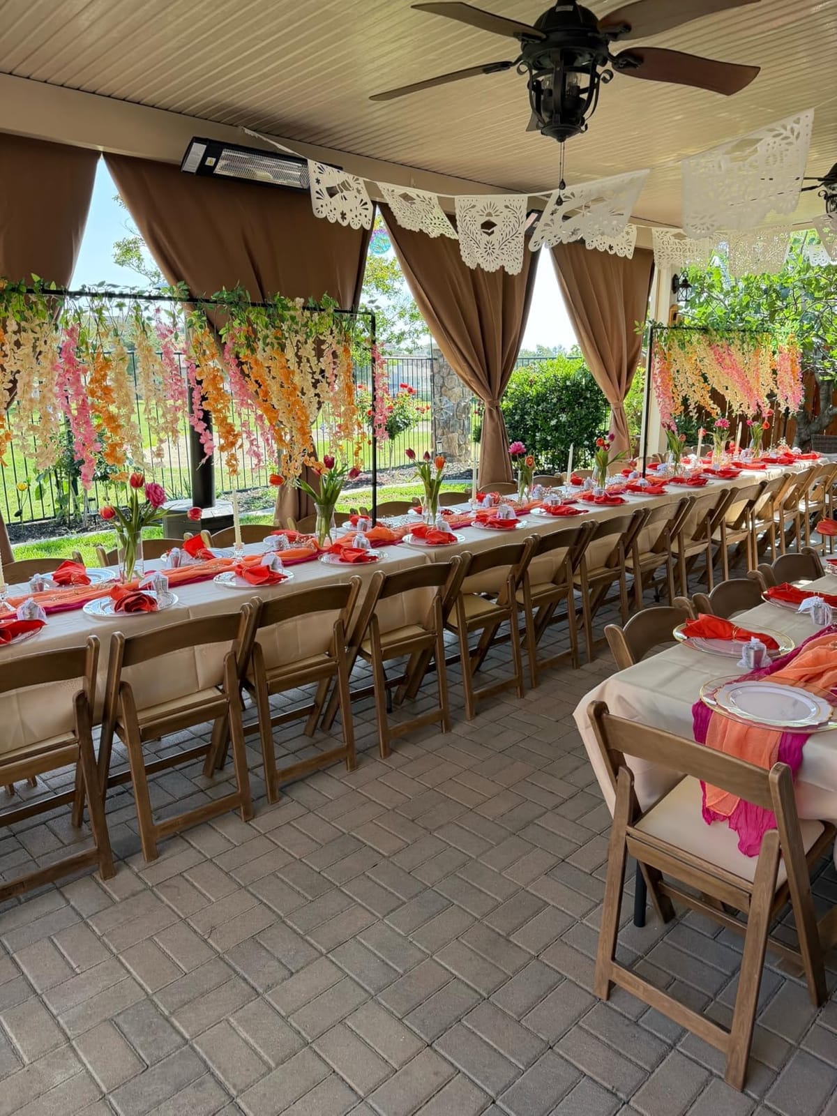 NICETOWN 2 Panels Rod-Free Outdoor Curtains for Patio Waterproof Sticky Top customer photo 2