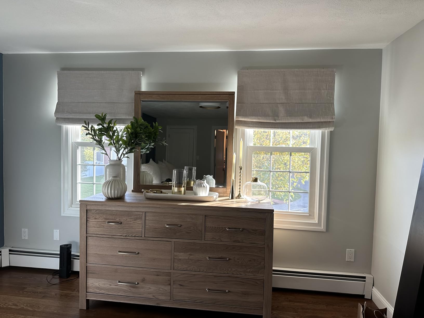 Madison Park Roman Shade, Blackout Blinds Thermal Insulated, 34x64 Linen customer photo 2