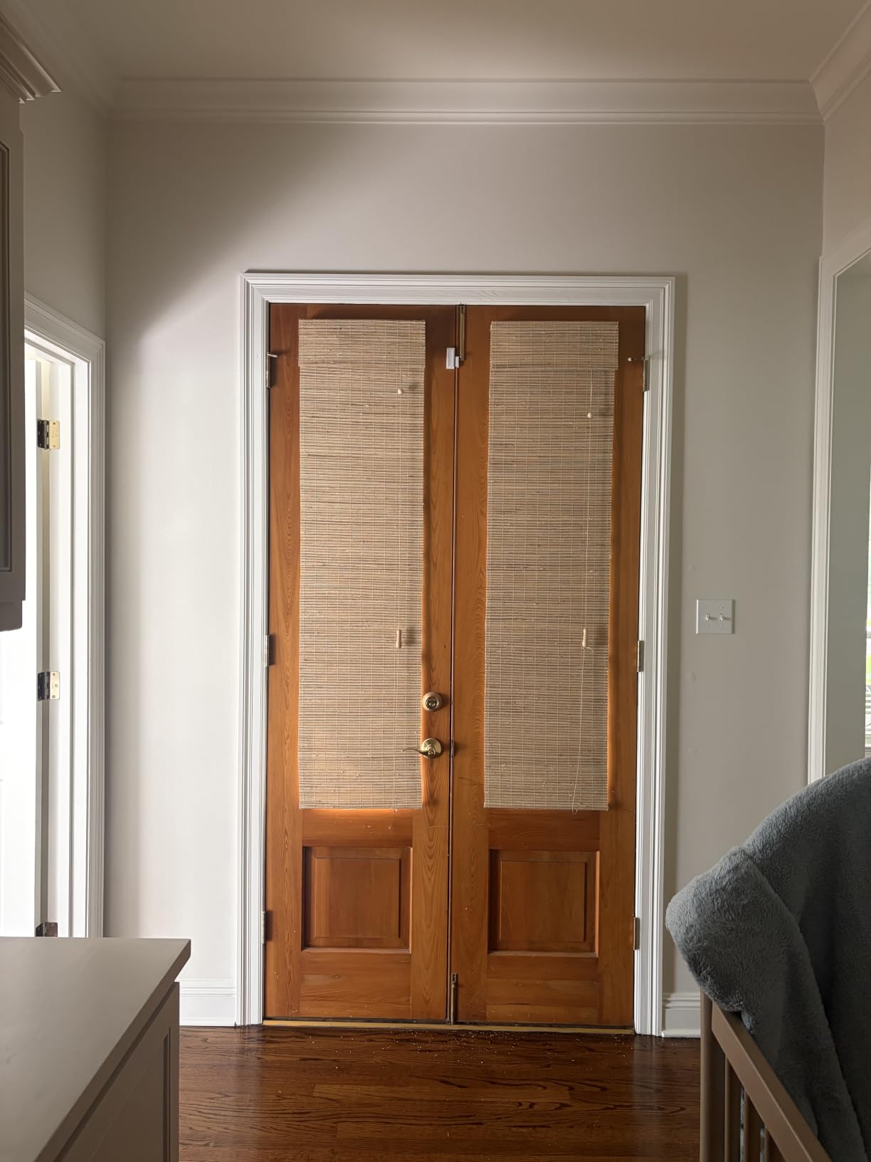 Bamboo Roman Shades, Cordless Custom Blackout Woven Wood Shade | Natural Wood Bamboo Window Shades for Indoor Windows, Good For Ceiling Mount, Door Mount, Easy To Install and Clean customer photo 1