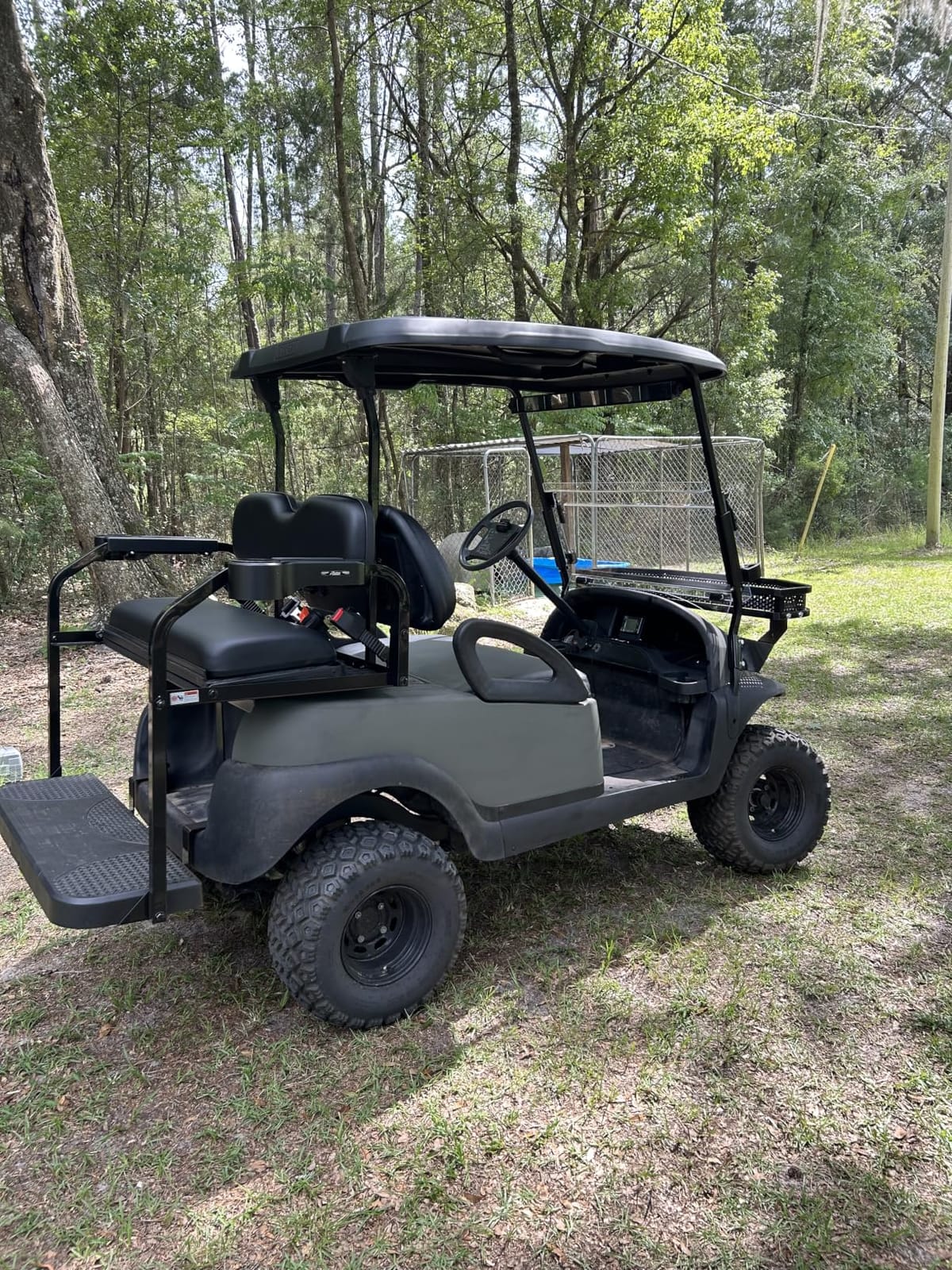 NOKINS Golf Cart Rear Flip Seat Fits Club Car Precedent Tempo Onward | Buff rear flip seat kit, 1.25 inch Square steel frame, flip cargo bed, fits Club Car Precedent Tempo Onward 2004-Up customer photo 1