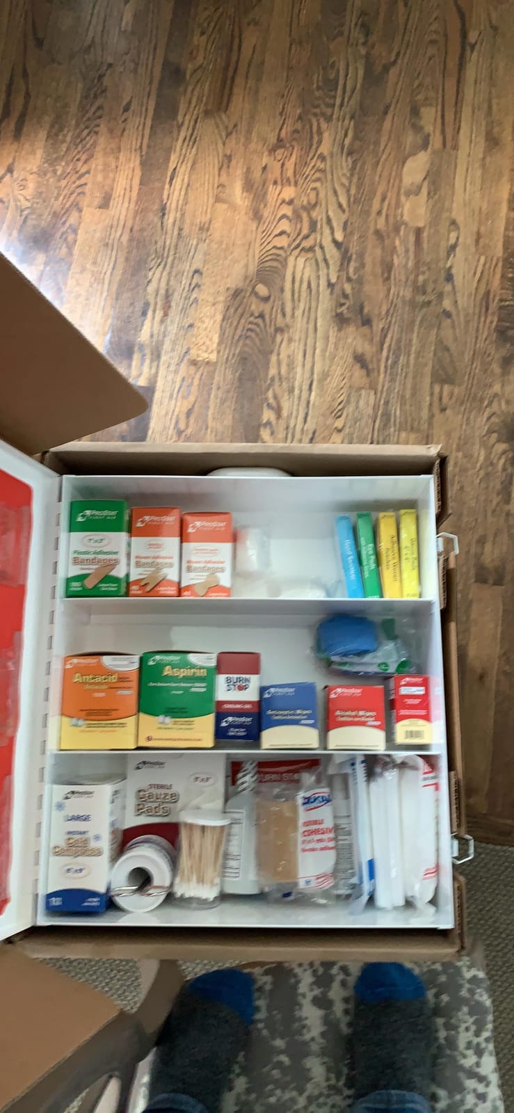 Rapid Care 3-Shelf First Aid Kit Cabinet, Class A+ ANSI/OSHA Compliant – 700+ Pieces – Wall Mountable Steel Cabinet – Serves up to 150 People customer photo 2