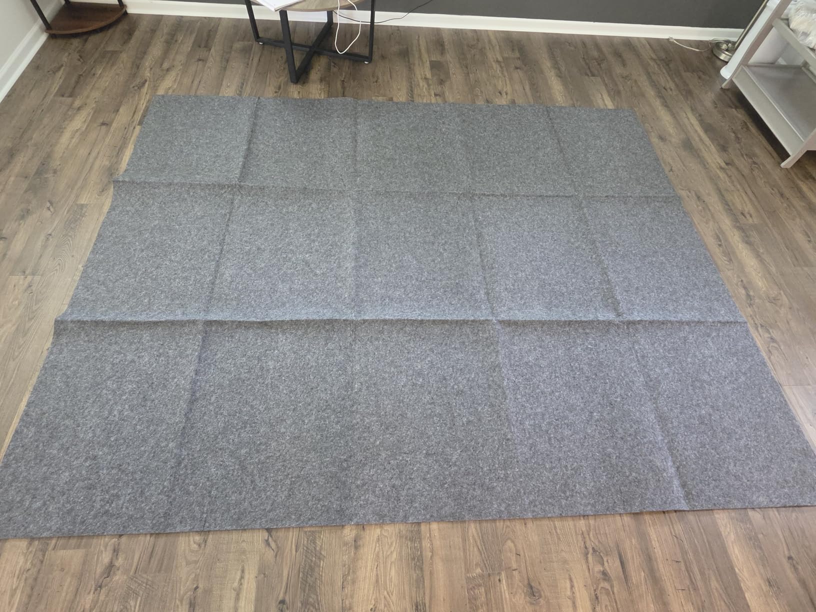 Veken Non Slip Cushioned Rug Pad Gripper, Felt and Silicone Backing, 9 x 12 Ft, 1/4 inch Thick Carpet Liner Protector Mat for Area Rugs and Hardwood Floors, with Over 99 Pcs Anti-Slip Strips Pattern customer photo 2