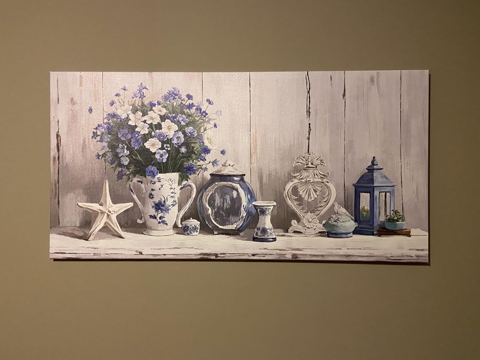 Nicetop Extra Large Abstract Canvas Modern Wall Art for Living Room 58x29In customer photo 1