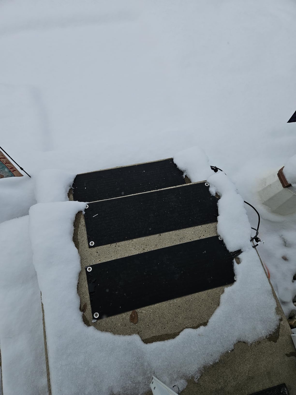 3 Pcs Heated Snow Melting Mats,10x30 in No-Slip Rubber Heated Outdoor Mats | Snow and Ice Melting Mats for Winter Outdoor Stairs, Steps, Doorways,Walkways, Driveway, 2 in/h Melting Speed customer photo 1