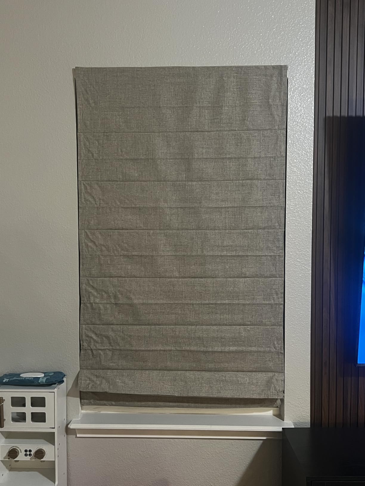 Joydeco Cordless Roman Shades, Linen Window Blinds, 34