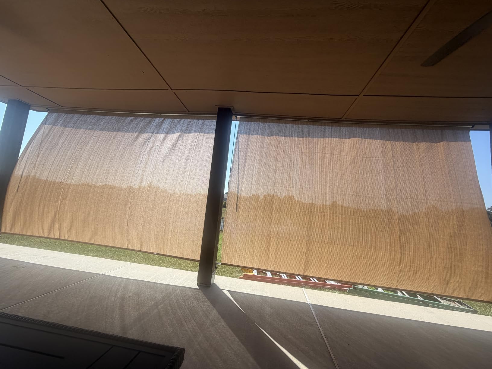 Outdoor Roller Shade,Patio Blind Roll Up Shade Exterior Cordless-10'W x 8'H customer photo 1