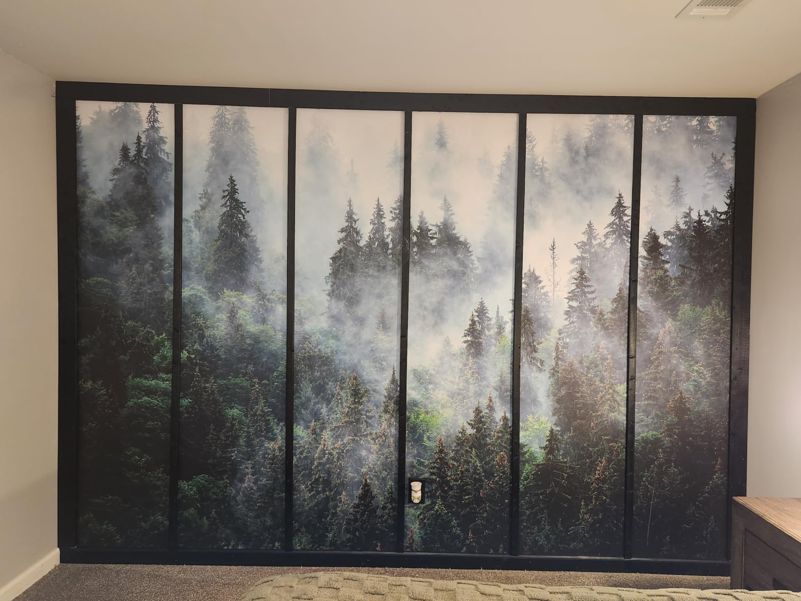 Foggy Forest Mural Wallpaper Peel and Stick for Bedroom 157