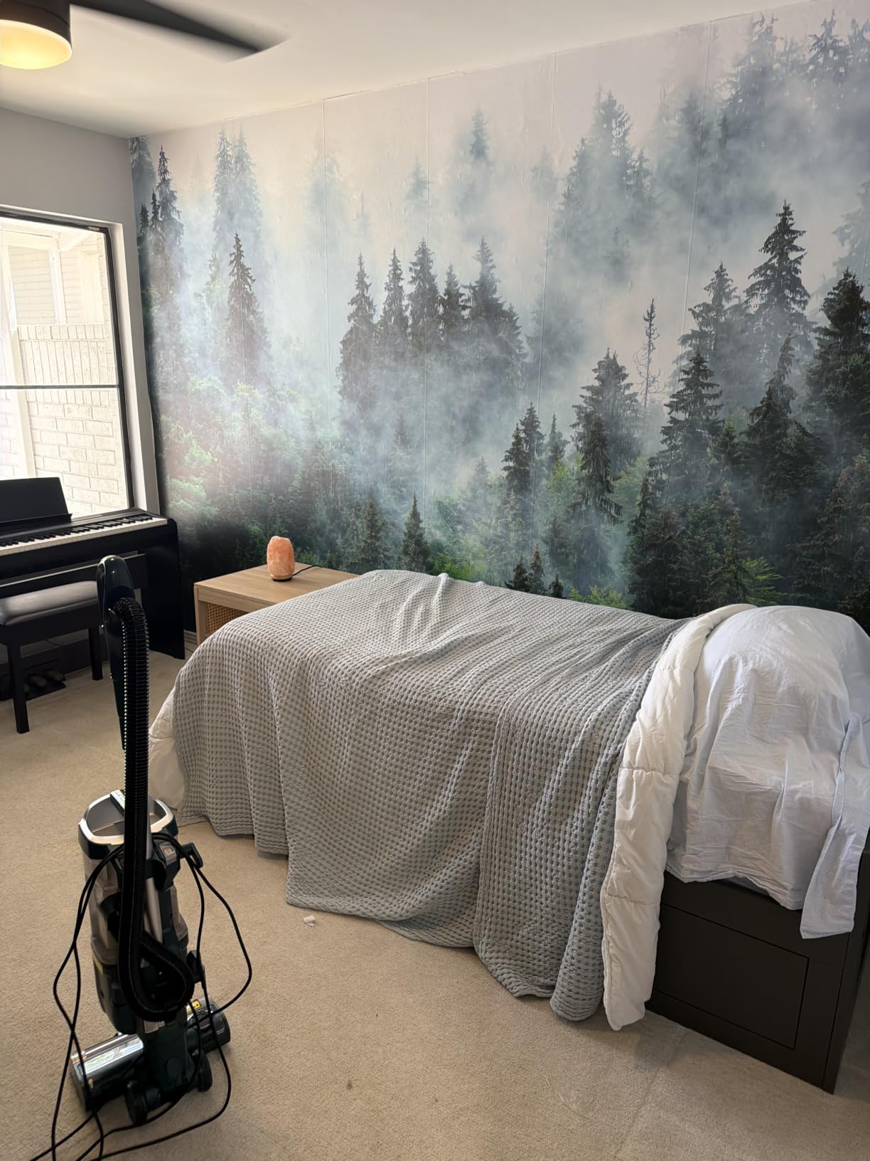 Foggy Forest Mural Wallpaper Peel and Stick for Bedroom 82