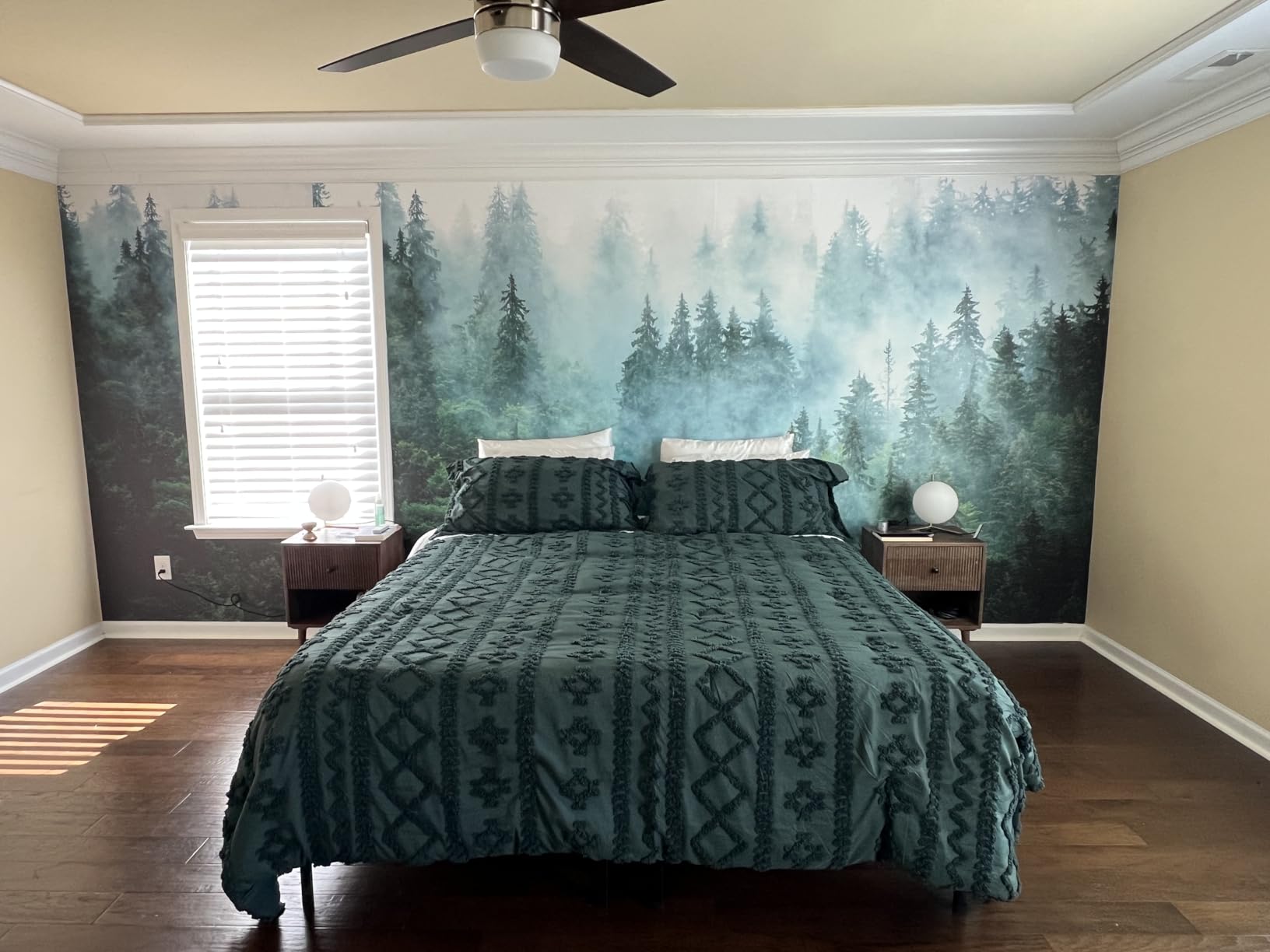 Foggy Forest Mural Wallpaper Peel and Stick for Bedroom 82