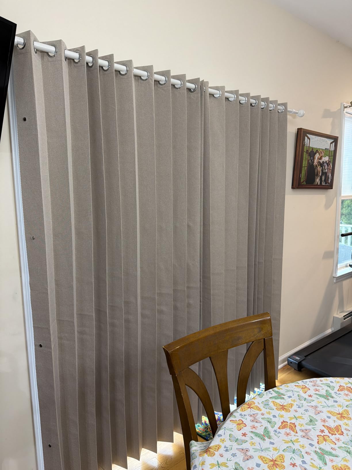 Interiors Vertical Shades, Fabric Shades for Sliding Glass Doors, Patio Doors & Large Windows for Home or Office, 1 Panel, W100 x L84, Grey customer photo 2
