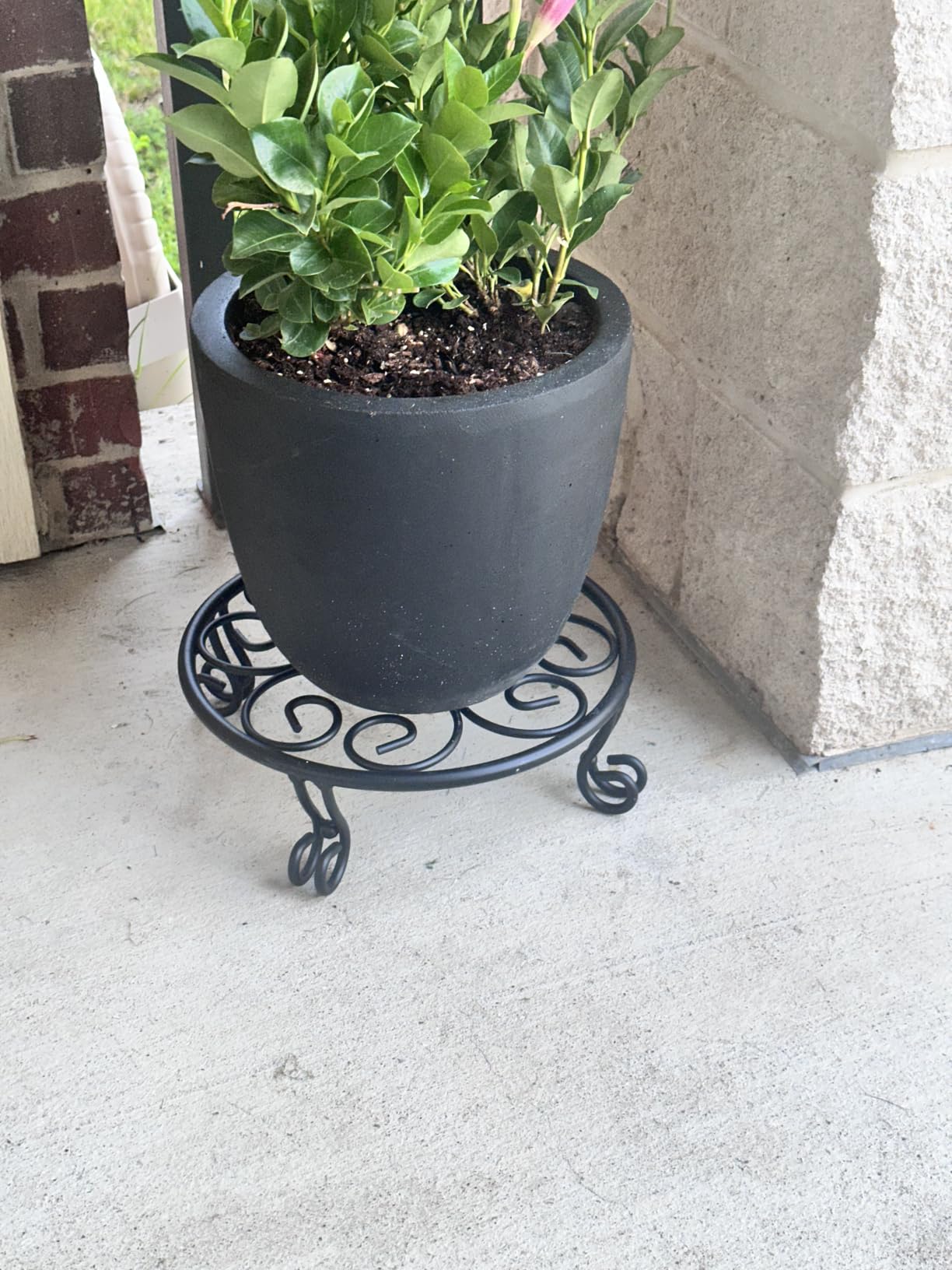 Kante Large Round Bowl Rusty Concrete Planter 18