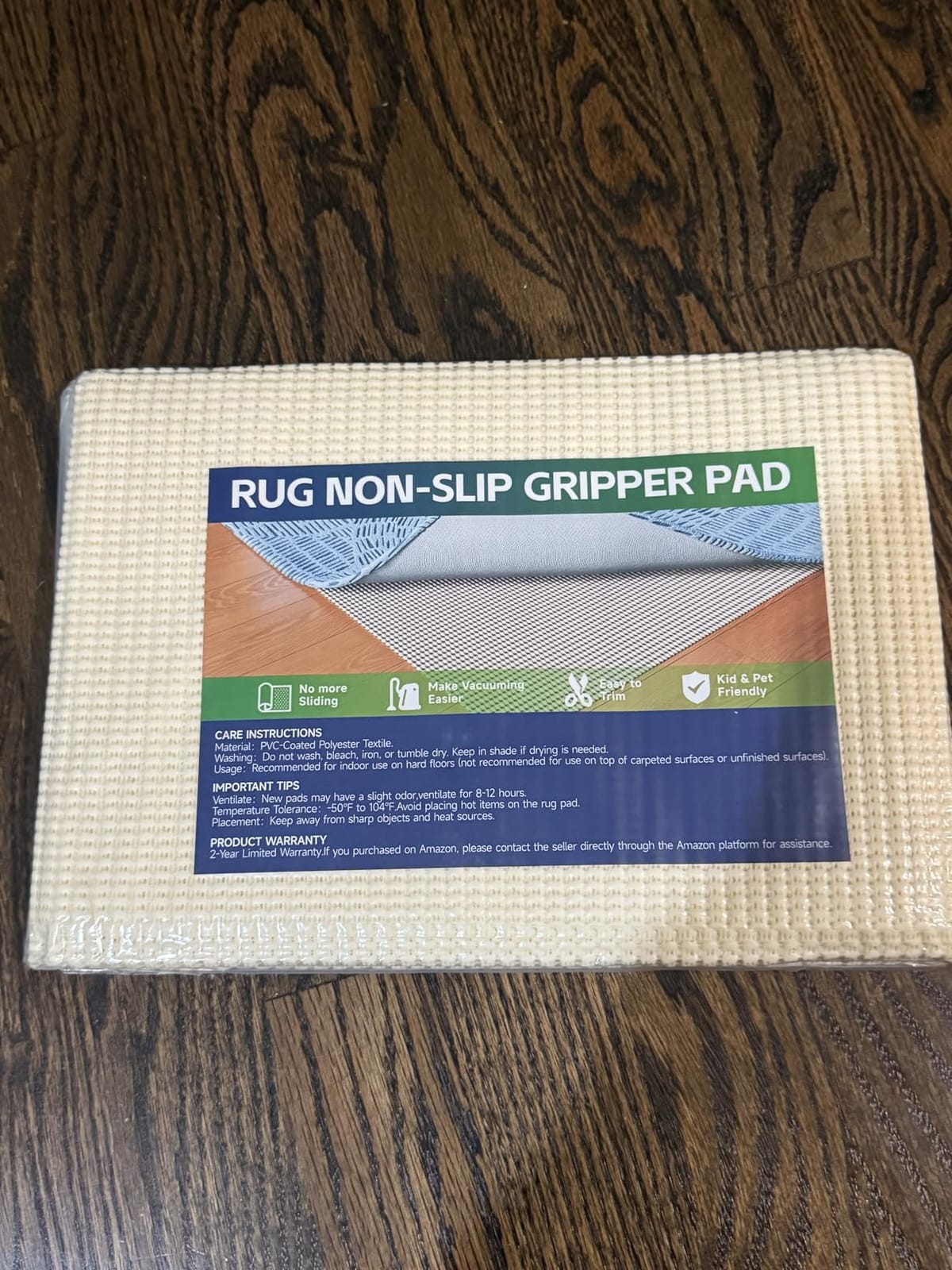 Songrey Non-Slip Rug Pad 8x10 FT, White customer photo 1