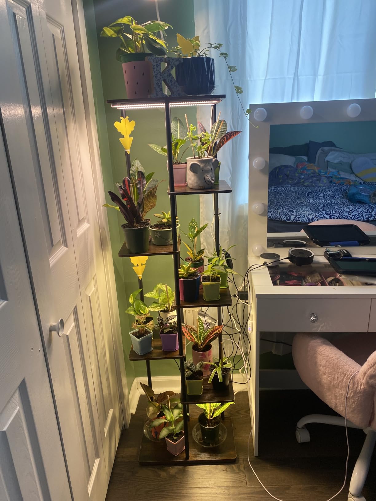 Bamworld Plant Shelf with Grow Light for Indoor Plants Corner 6 Tier customer photo 1