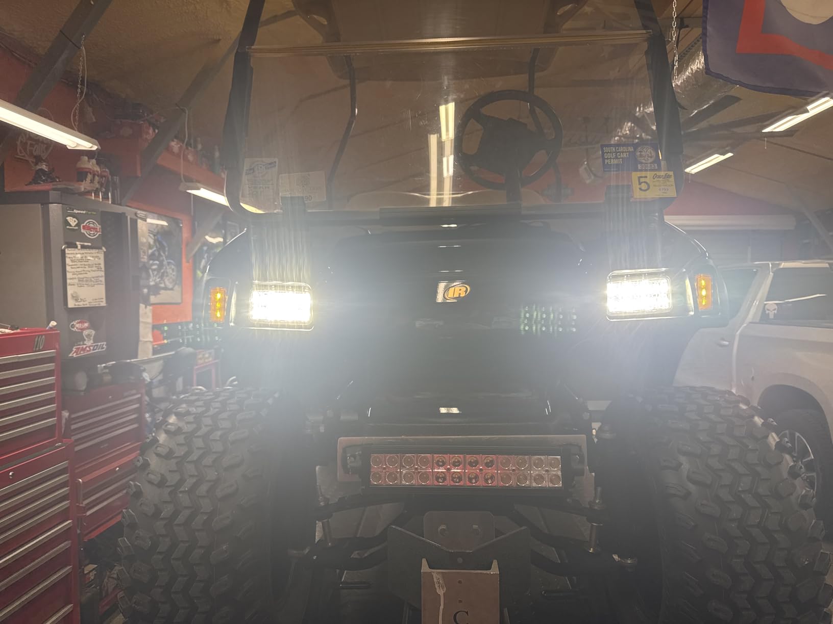 Golf Cart LED Light Kit for Club Car DS 1993-Up Gas and Electric Models, Club Car DS 12V Headlight Tail Light Kit, Factory Style Lighting Kit Assembly, Street Legal, OEM 101988002 101988001 1017035 customer photo 2
