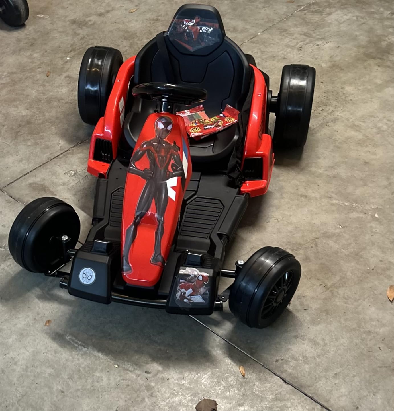 Qaba Electric Go Kart 24V 9Ah Big Battery Kids Drift Kart Ages 6-12 White | Dual 150W Motors, Adjustable Seat, 11.2MPH High Speed, Slow Start, 5-Point Safety Belt customer photo 1