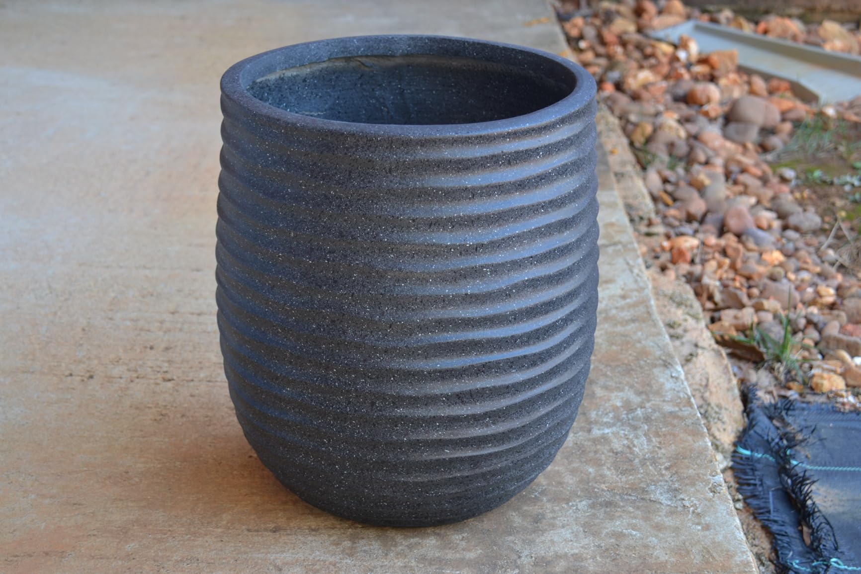 15”Dia x 16.5”H Concrete Planters for Indoor Outdoor Use, Beige - 1 Pack customer photo 1