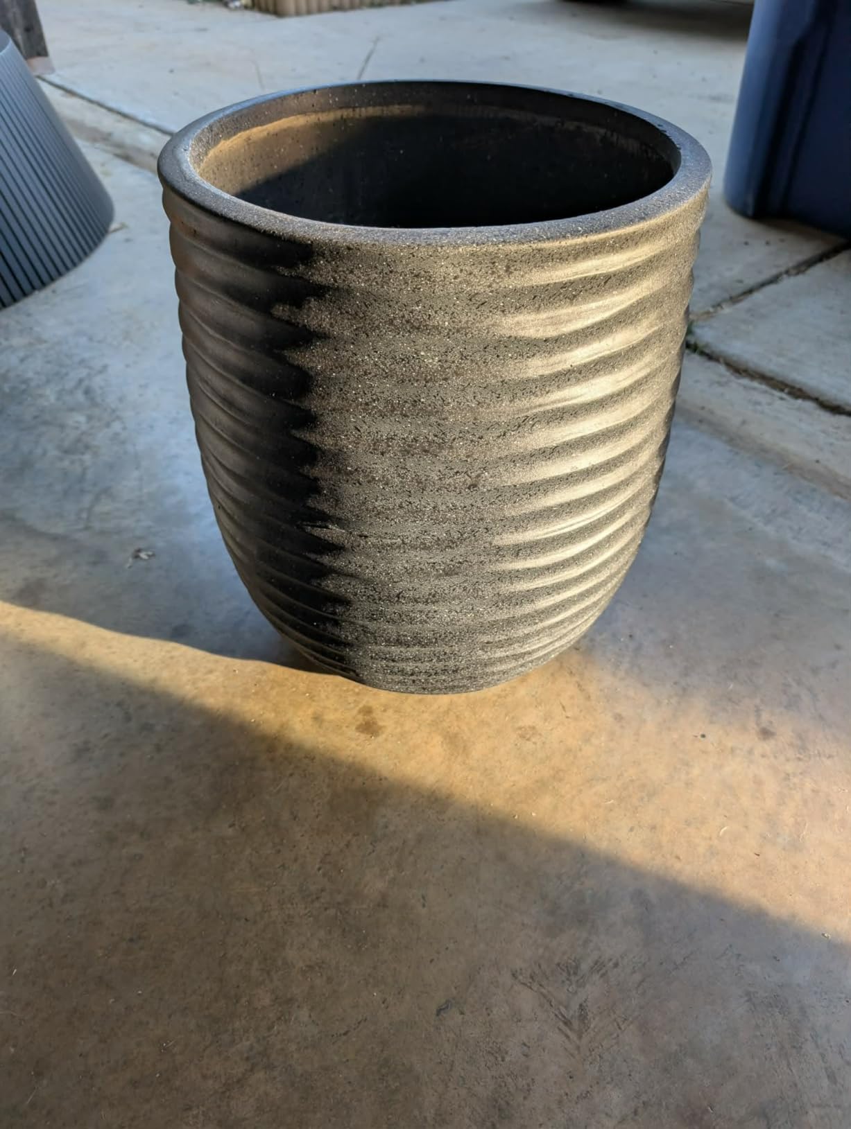 15”Dia x 16.5”H Concrete Planters for Indoor Outdoor Use, Beige - 1 Pack customer photo 2