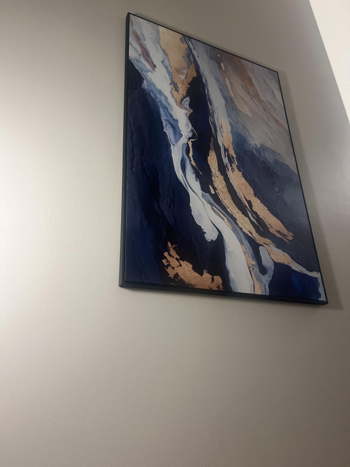 Extra Large Framed Brown Abstract Wall Art for Living Room, Vertical 40x60 customer photo 1