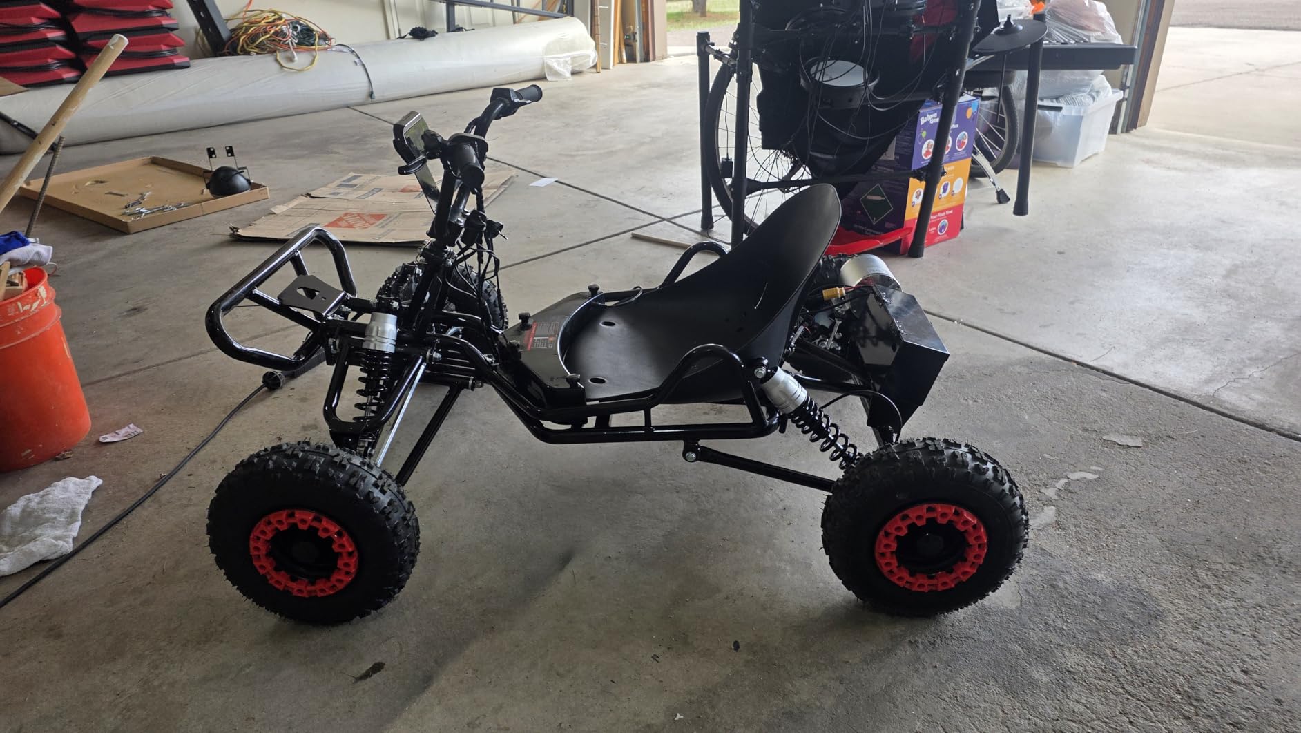 Go Kart, Gas Powered Go Kart 212CC for Adults & Kids, 4 Stroke Off-Road Crazy Drift Cart with 7'' Tires & 2.6L Tank, Featuring Hydraulic/Rear Disc Brake, Up to 31MPH customer photo 1