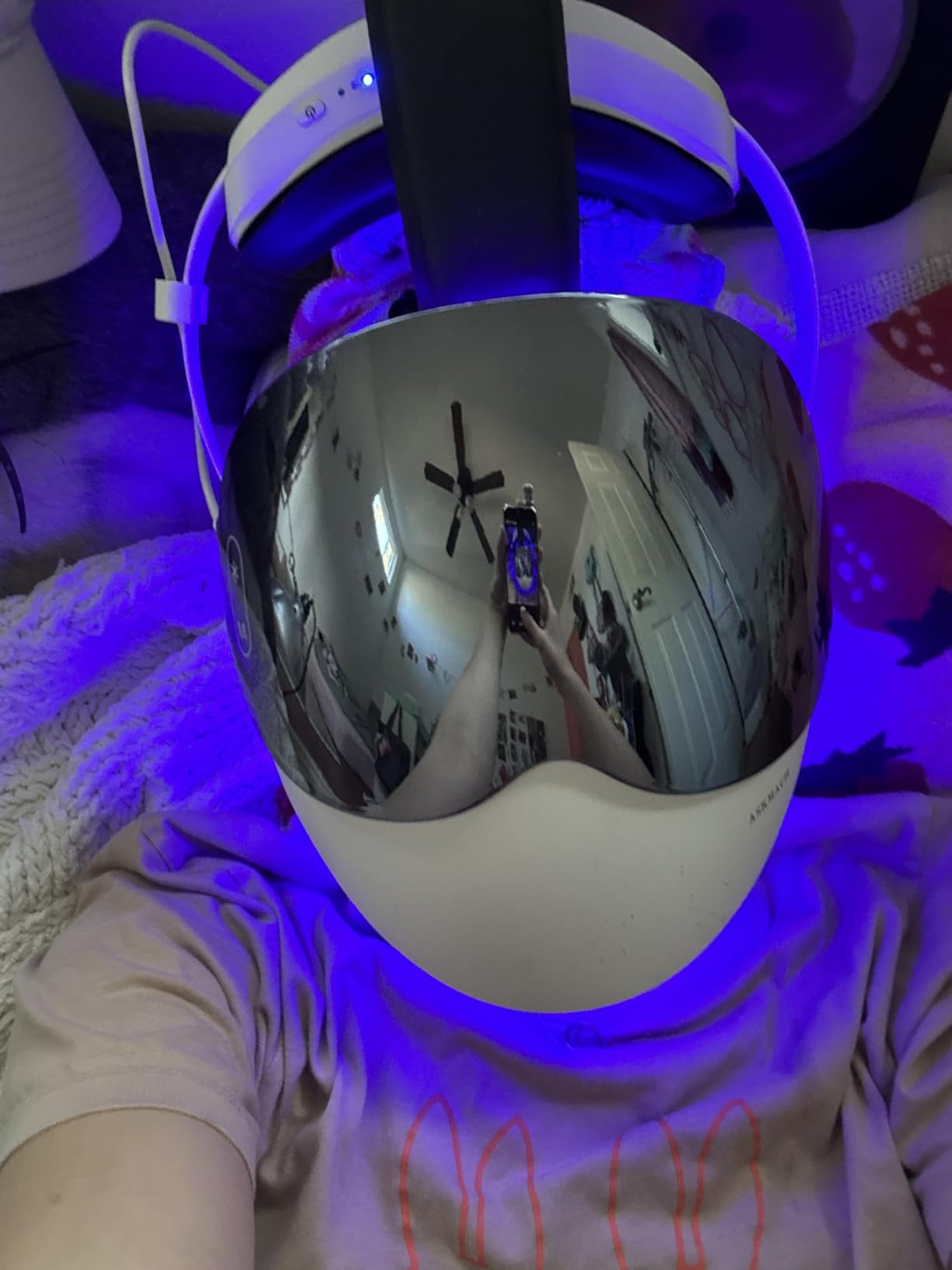 Red Light Therapy for Face, Truly Wireless LED Face Mask, Sapphire Blue | FDA Cleared, 396 Gold-Wire LEDs, 7 Light Modes, 20+ Sessions/Charge, Full-Face Coverage, Travel-Friendly, 3-Year Warranty customer photo 1