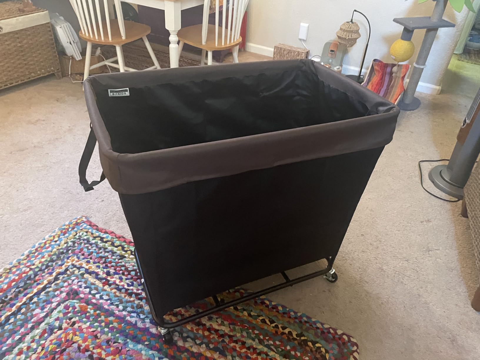 StorageWorks Laundry Hamper with Wheels, 310L Large Black Basket Cart customer photo 1