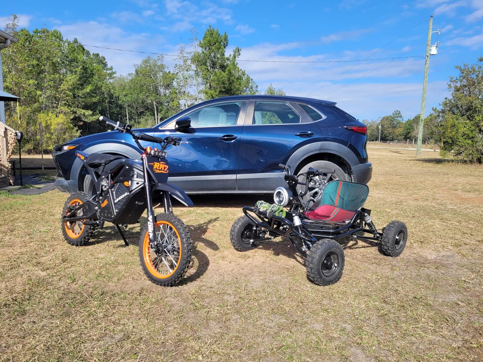 Electric Go Kart, 2100W Motor Go Kart for Adults & Kids with Premium Steel Tubular Frame, 3 Speed Off-Road Kart with 8'' Off-Road Tires with Hydraulic Brake, 30MPH (Black, 56x39x34IN) customer photo 1
