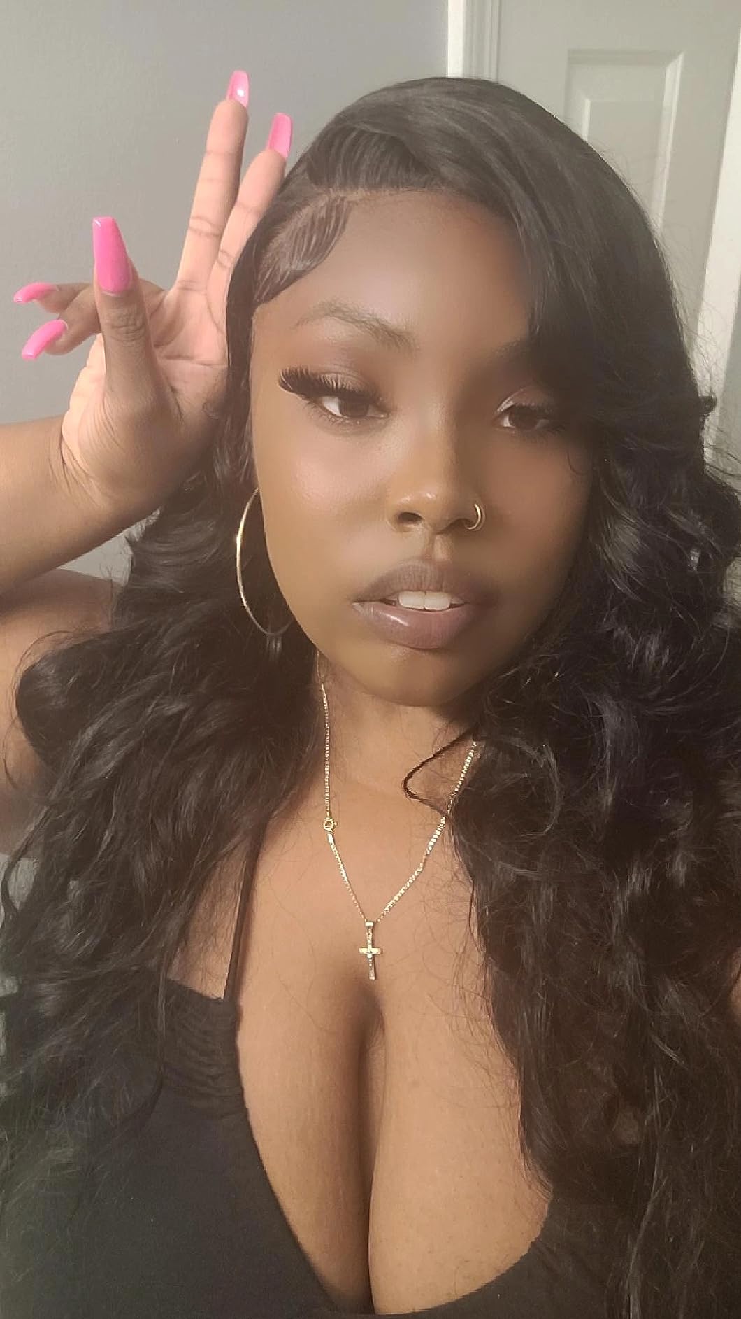 Beluck Short 13x6 Lace Front Bob Wig Human Hair For Black Women | 200 Density Glueless Wigs Human Hair Pre Plucked Minimal Knots Straight Natural Black Brazilian Hair Wig 12 Inch customer photo 1